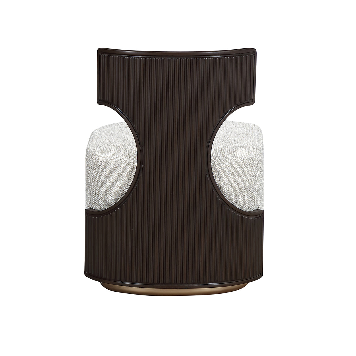West Kensington Medium Espresso/Buff Vanity Chair - Ornate Home