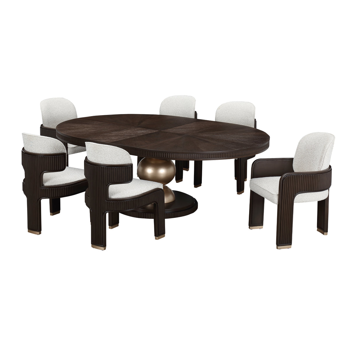 West Kensington Medium Espresso Oval Dining Table