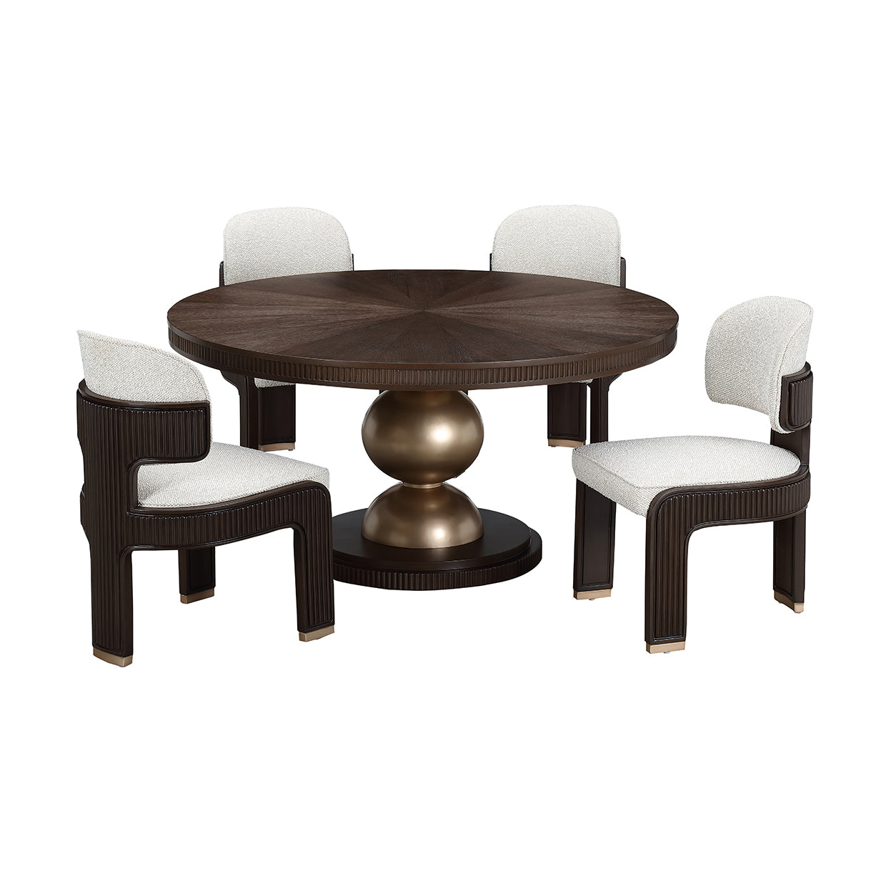 West Kensington Medium Espresso Round Dining Table - Ornate Home