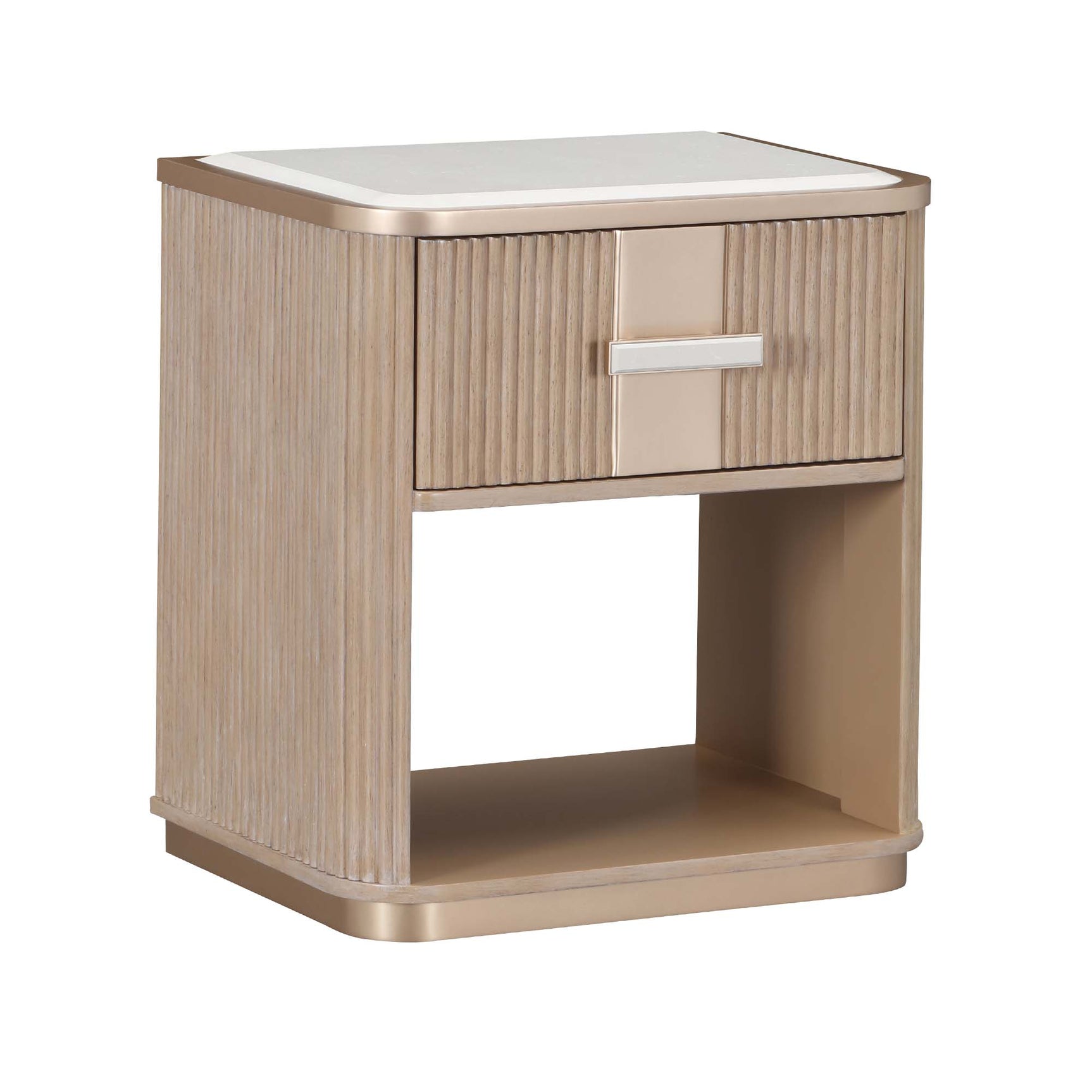 West Kensington Sea Salt Caramel 1-Drawer Nightstand - Ornate Home