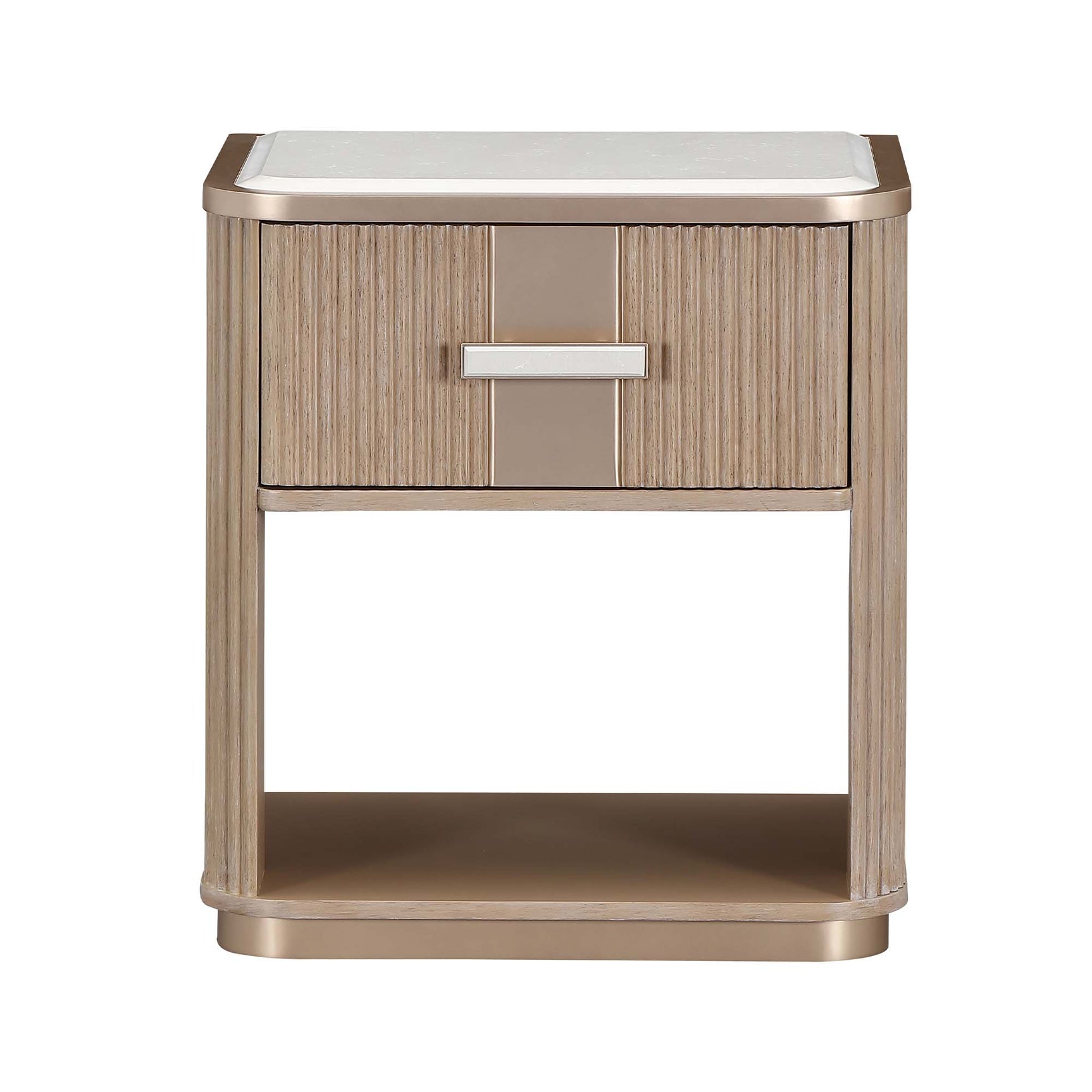 West Kensington Sea Salt Caramel 1-Drawer Nightstand - Ornate Home