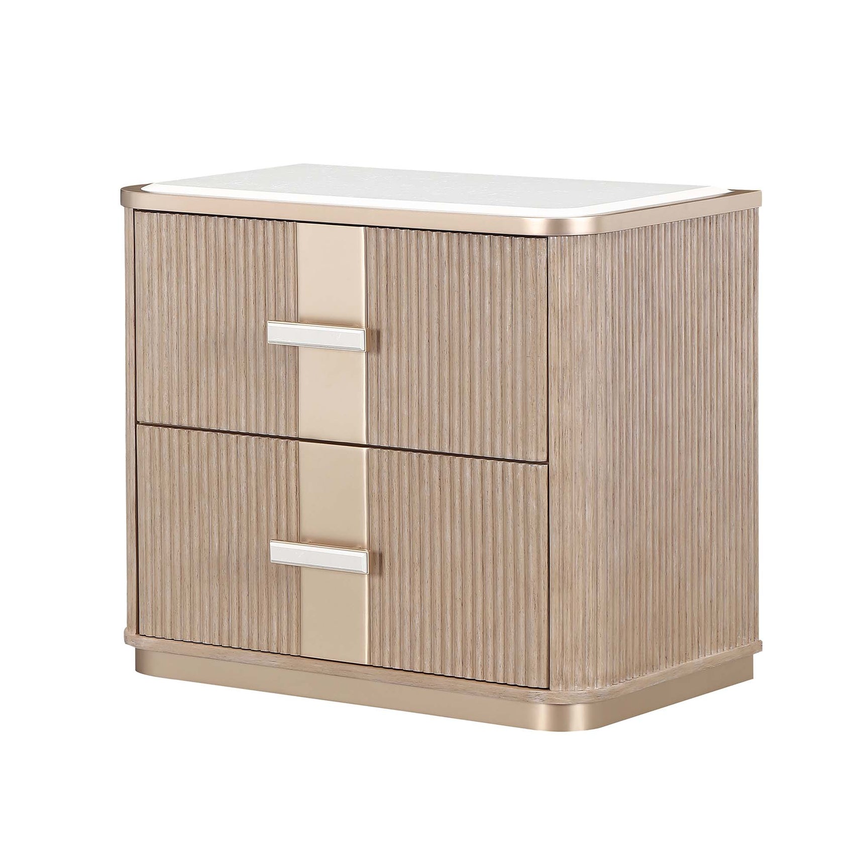 West Kensington Sea Salt Caramel 2-Drawer Nightstand - Ornate Home