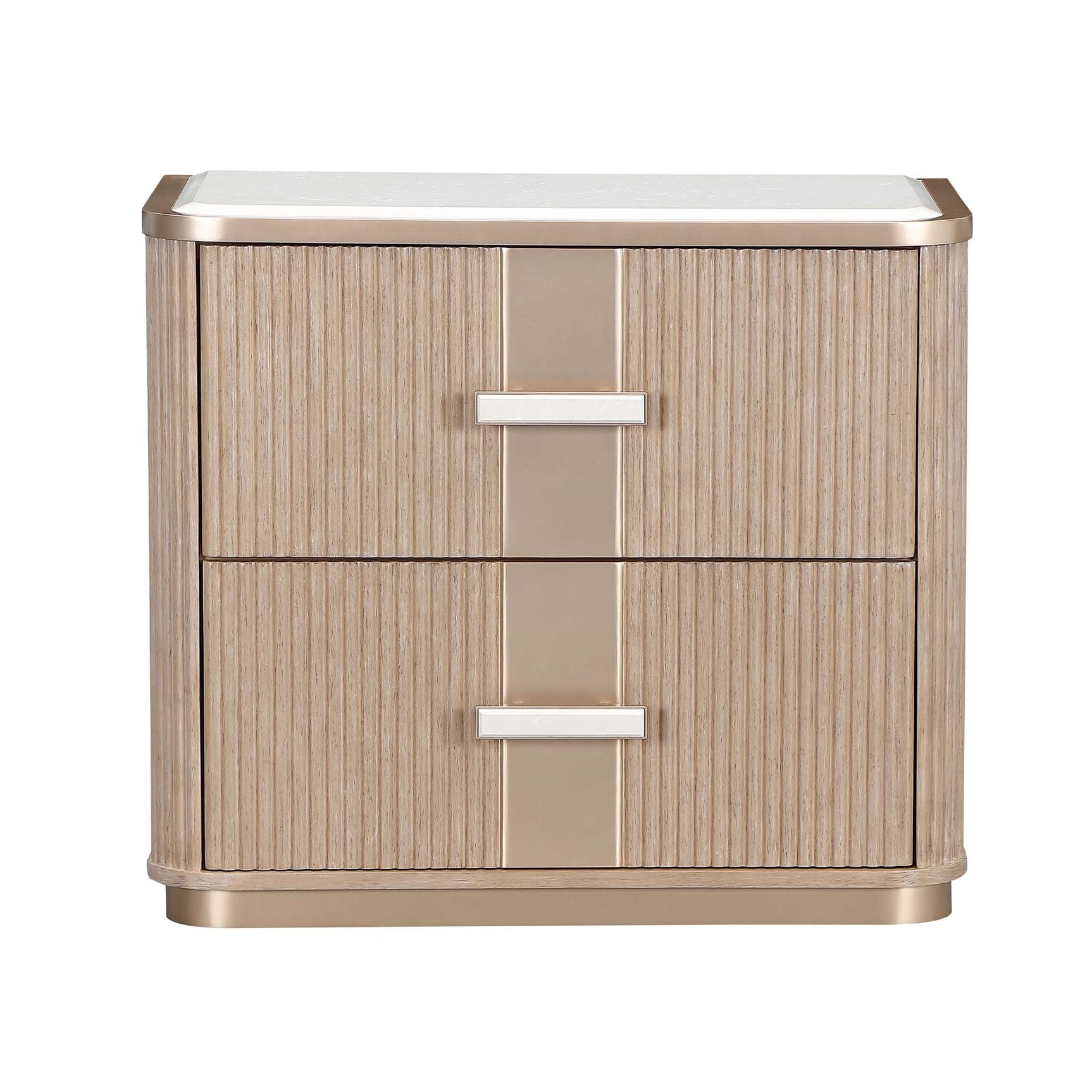 West Kensington Sea Salt Caramel 2-Drawer Nightstand - Ornate Home