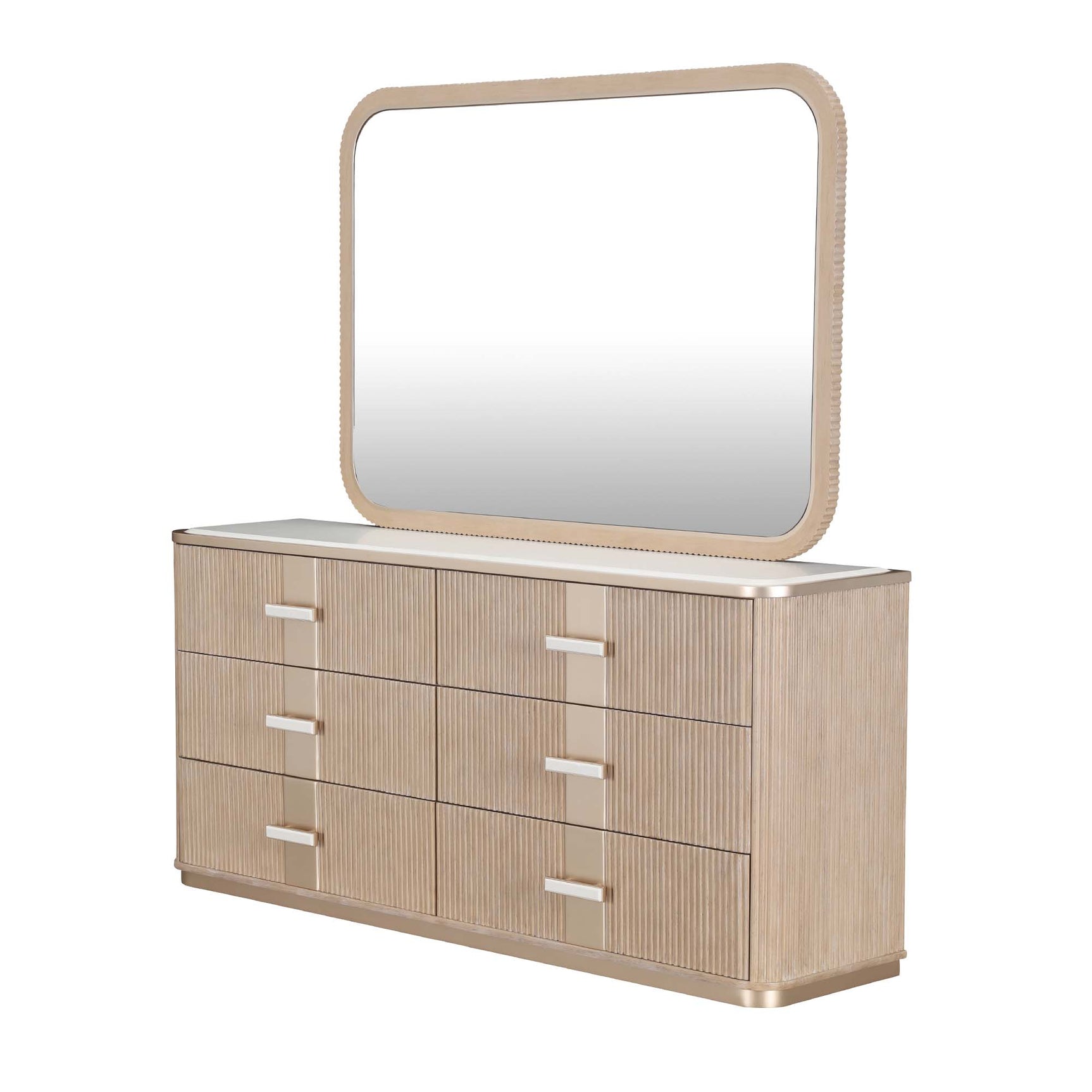 West Kensington Sea Salt Caramel Dresser & Wall Mirror - Ornate Home