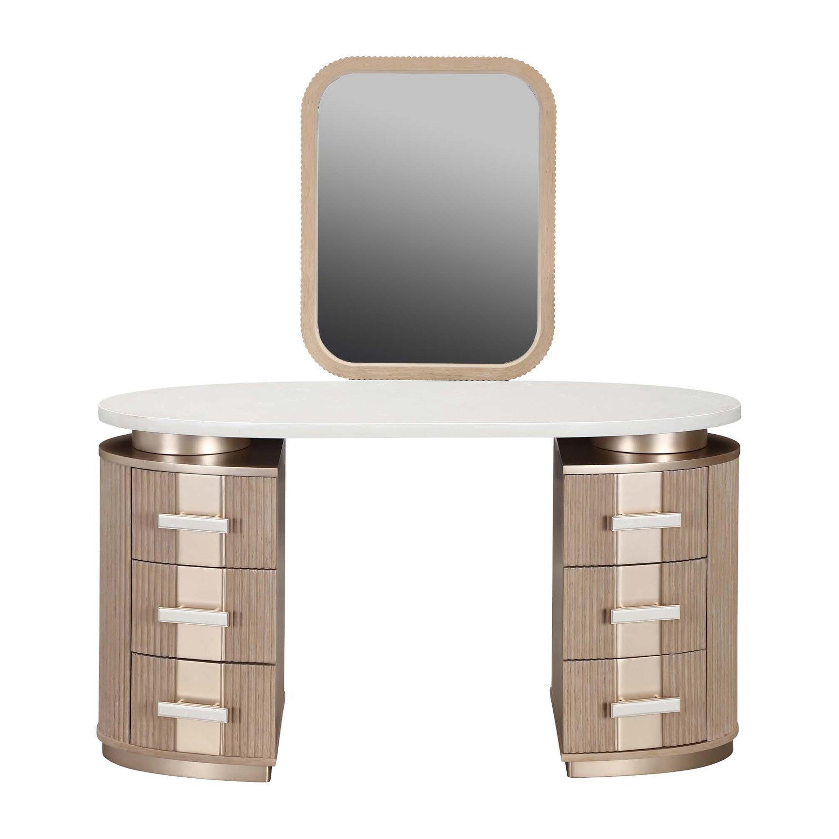 West Kensington Sea Salt Caramel Vanity with Mirror - Ornate Home