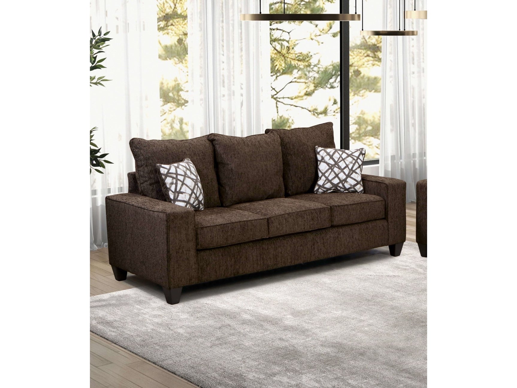 West action Chocolate Sofa - Ornate Home