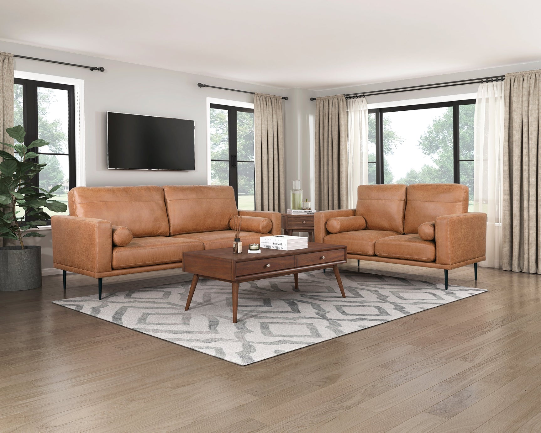 Westcliffe Caramel Loveseat - Ornate Home