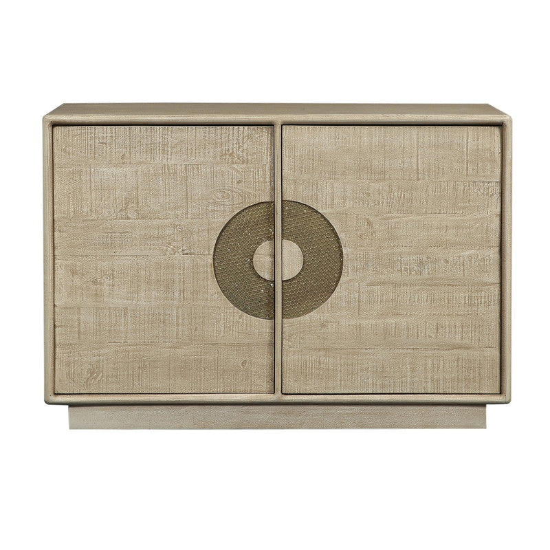 Westhaven Tan/Gold Two-Door Cabinet - Ornate Home