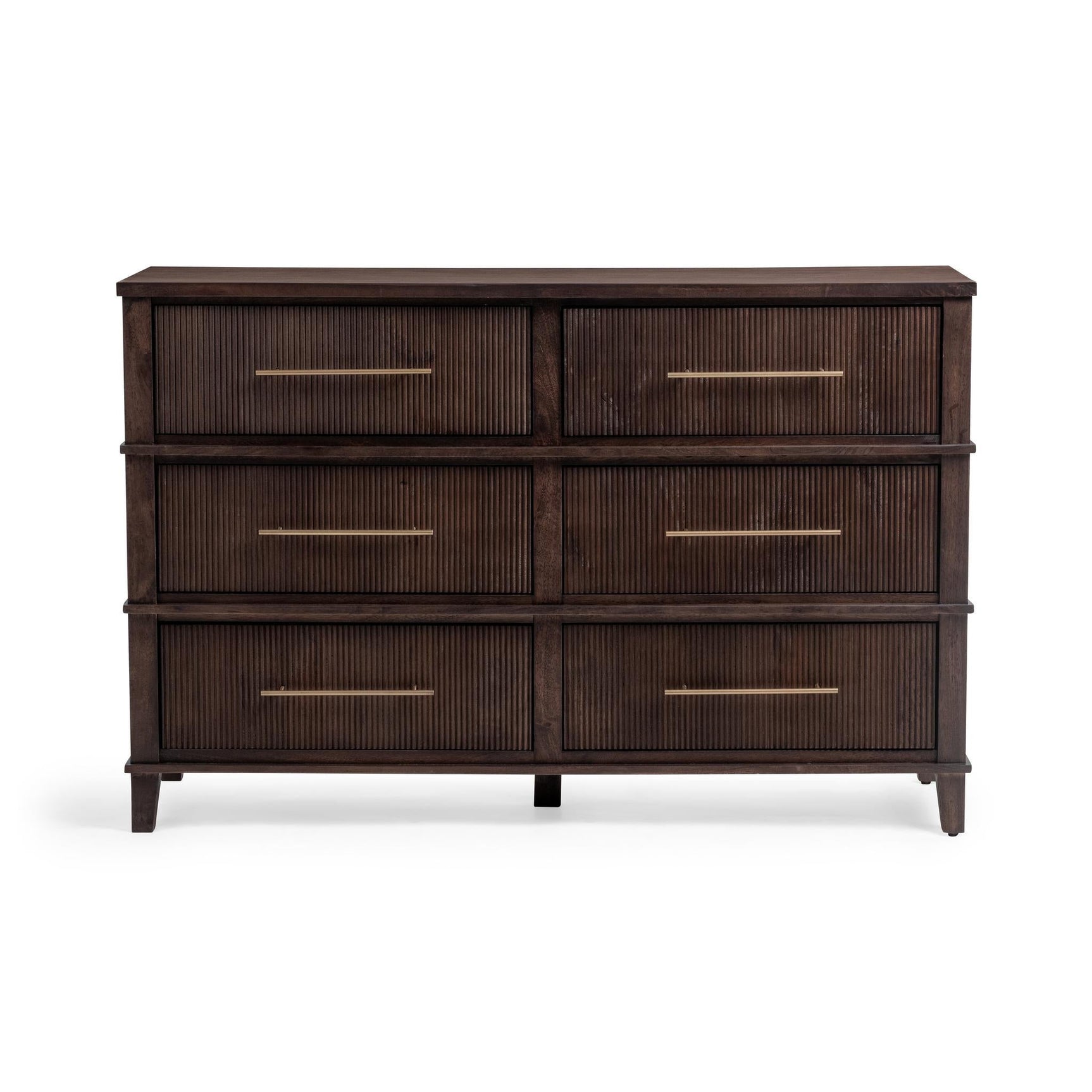 Westlake Auburn Walnut 6 Drawer Dresser - Ornate Home