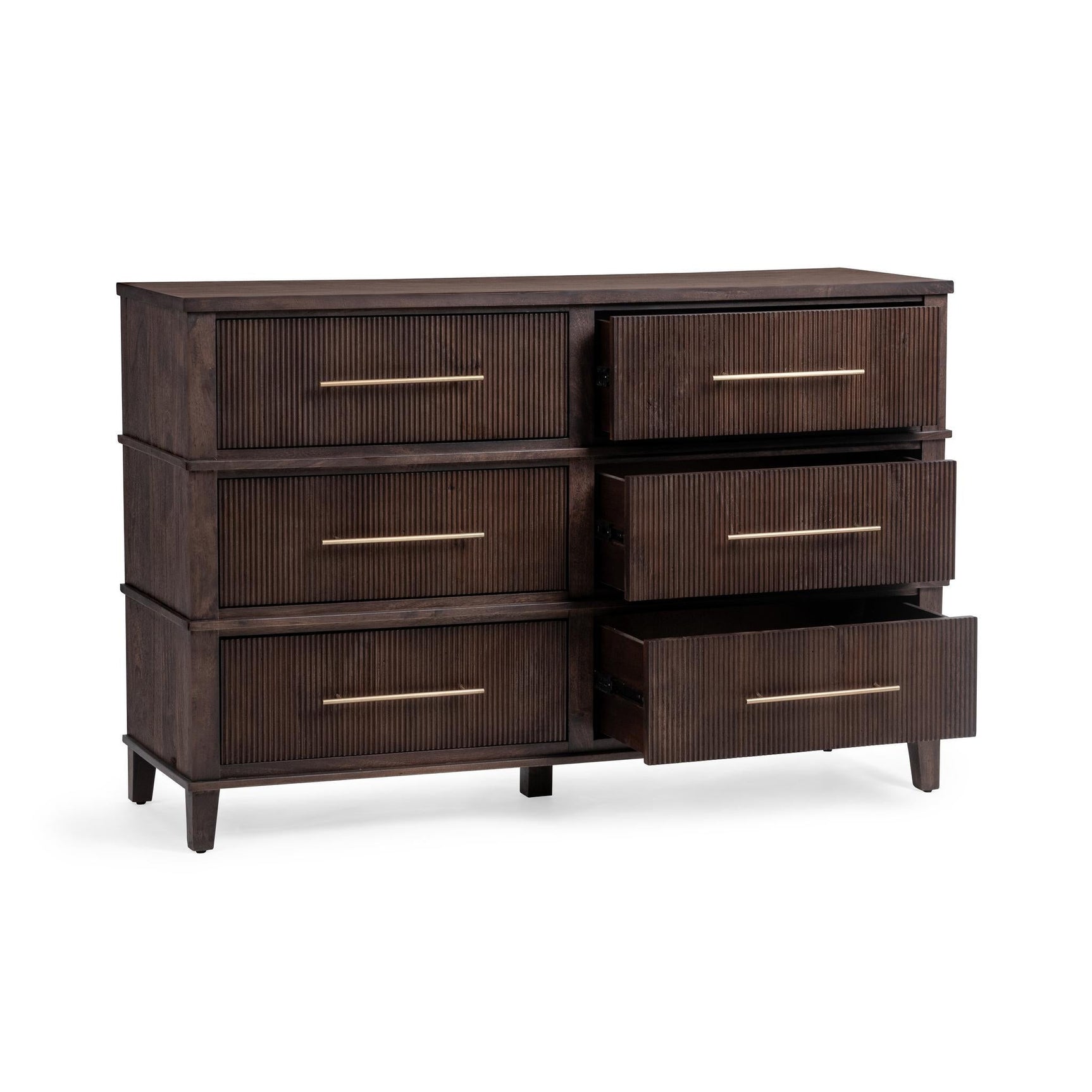 Westlake Auburn Walnut 6 Drawer Dresser - Ornate Home