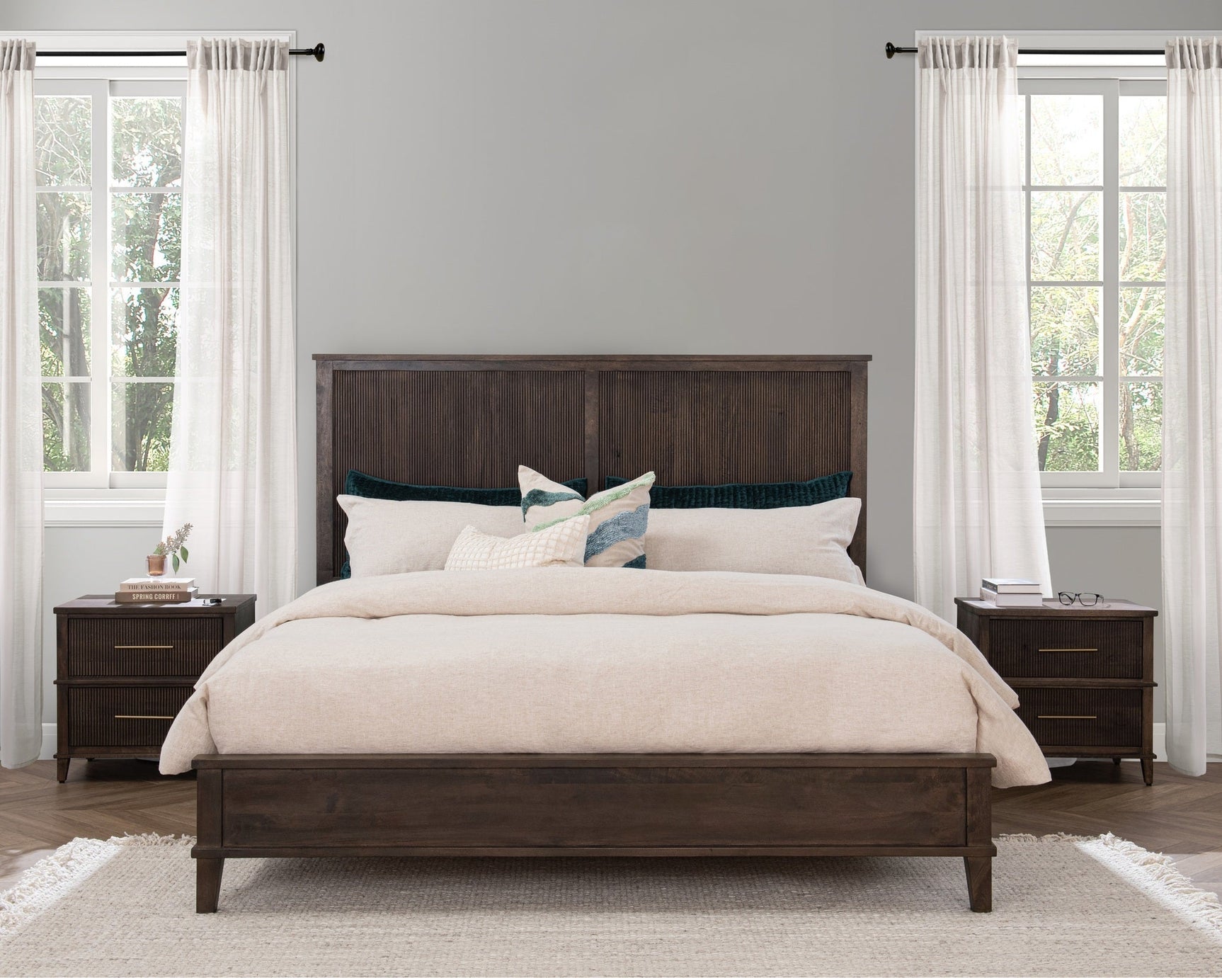 Westlake Auburn Walnut King Bed - Ornate Home