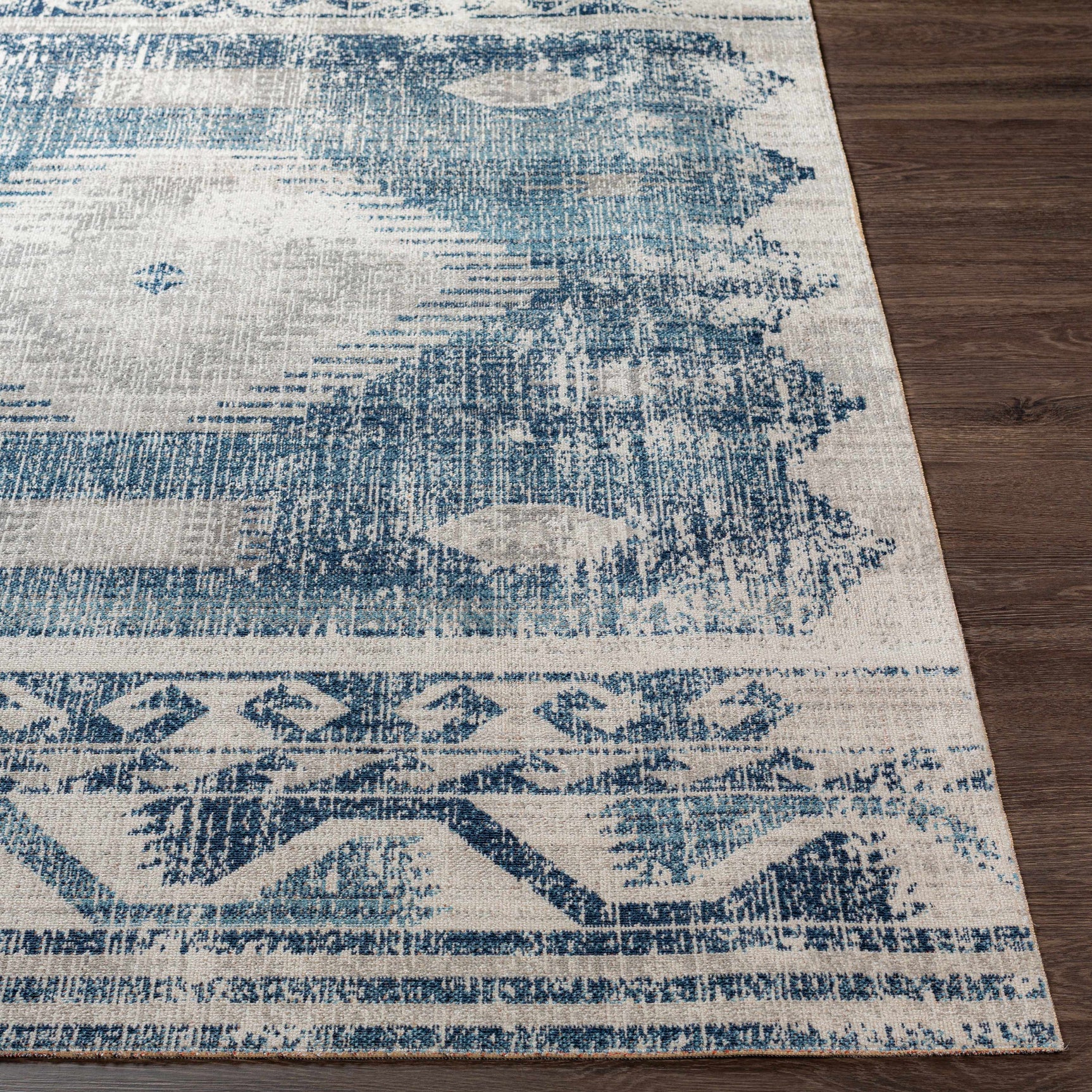 Westmount Denim Aztec Area Rug - Ornate Home