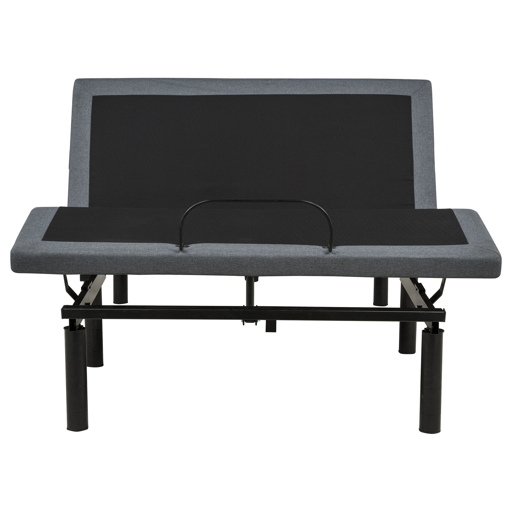Weston Black And Grey Full Dual-motor Massage Adjustable Bed Base In - Ornate Home