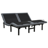 Weston Black And Grey Split Eastern King Massage Adjustable Bed Base - Ornate Home