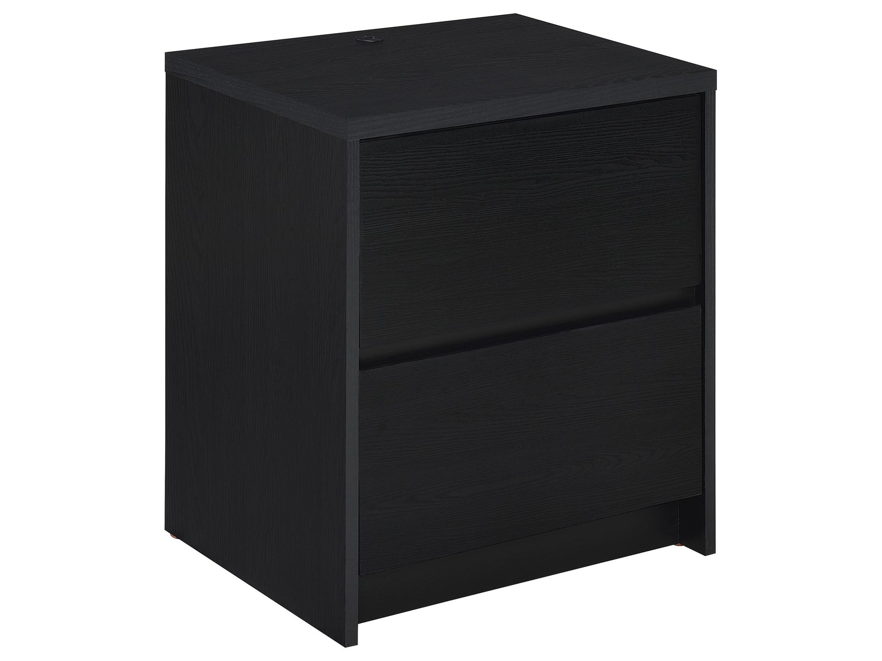 Westpark Black 2-drawer Nightstand LED Lights and USB - Ornate Home