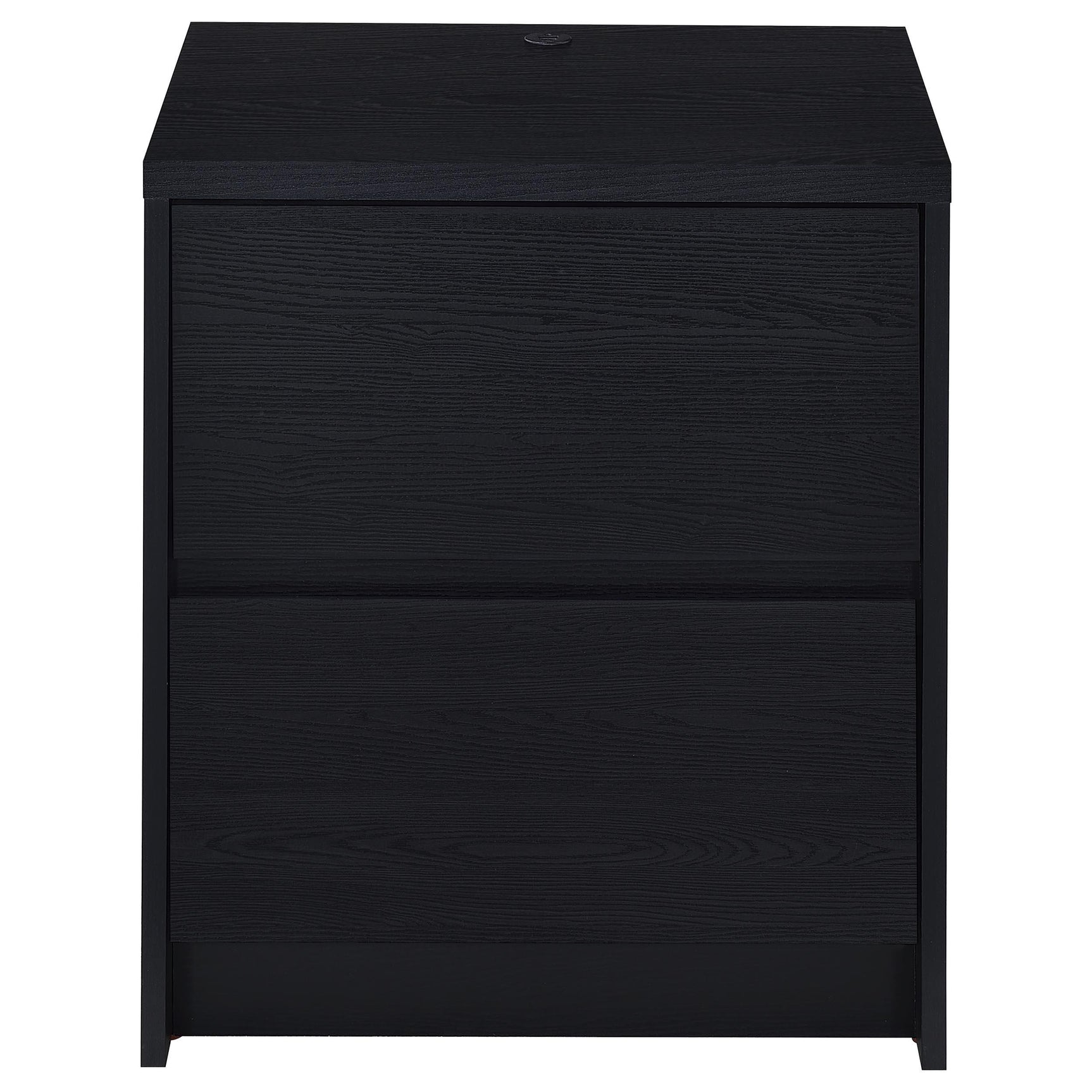 Westpark Black 2-drawer Nightstand LED Lights and USB - Ornate Home