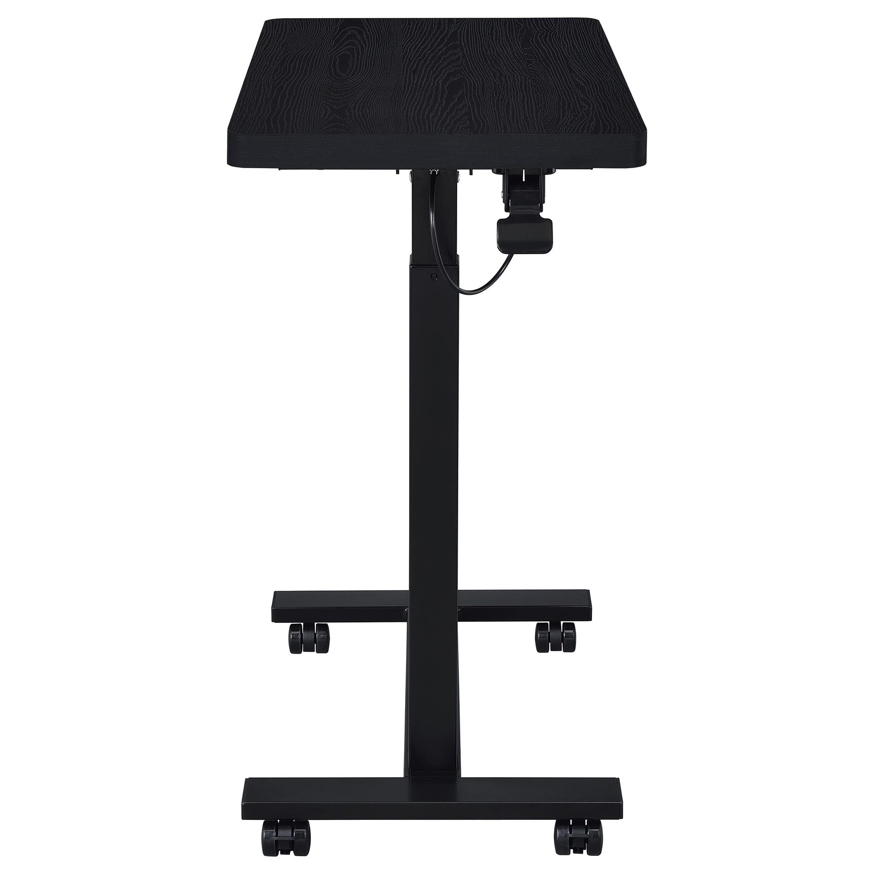 Westpark Black Pneumatic Adjustable C-Shape Side Table with Casters - Ornate Home