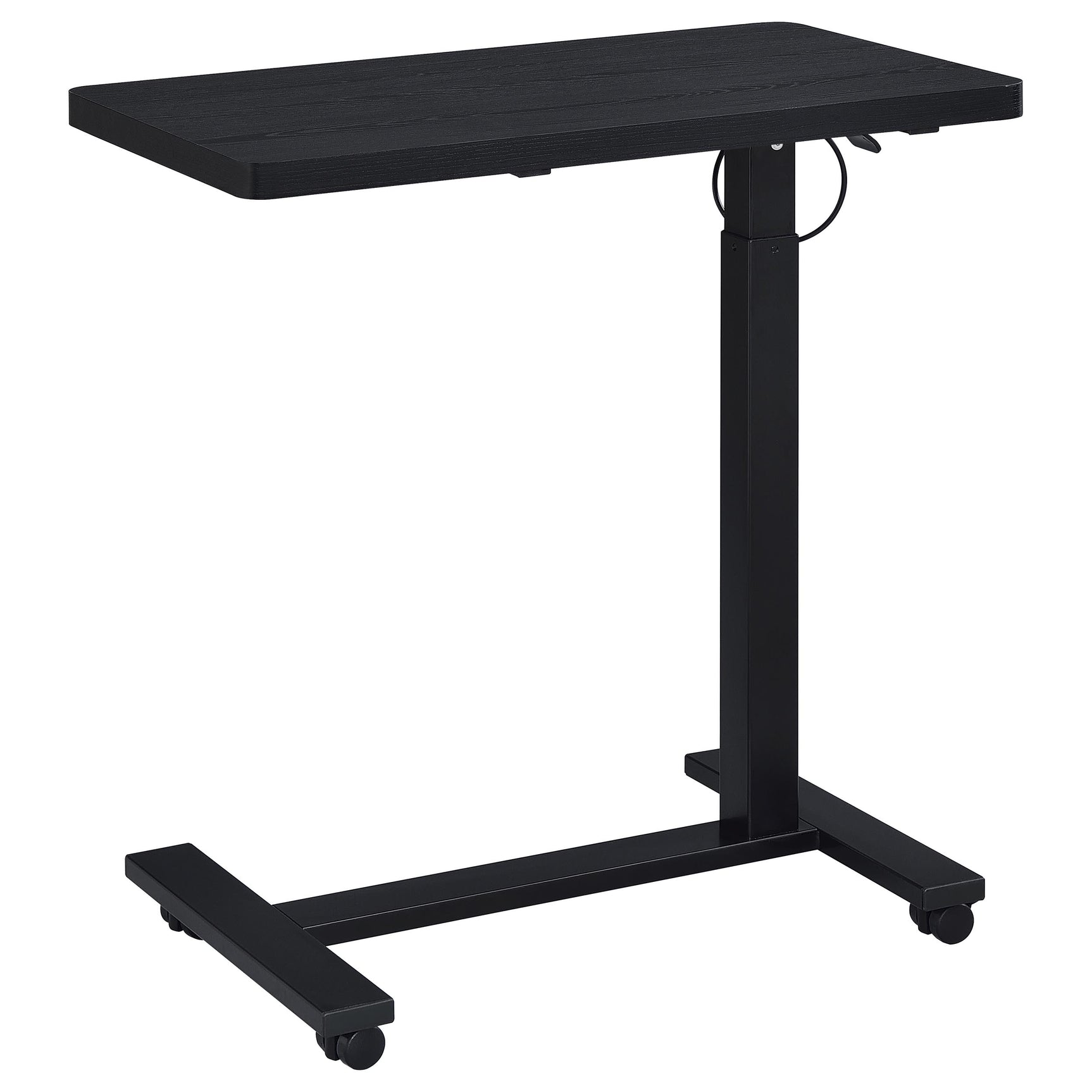 Westpark Black Pneumatic Adjustable C-Shape Side Table with Casters - Ornate Home