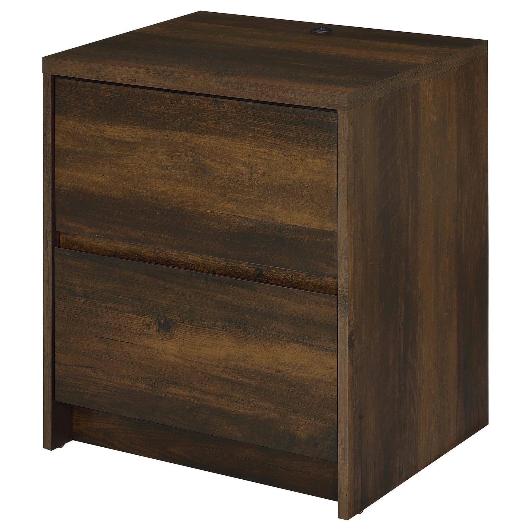 Westpark Dark Pine 2-drawer Nightstand LED Lights and USB - Ornate Home