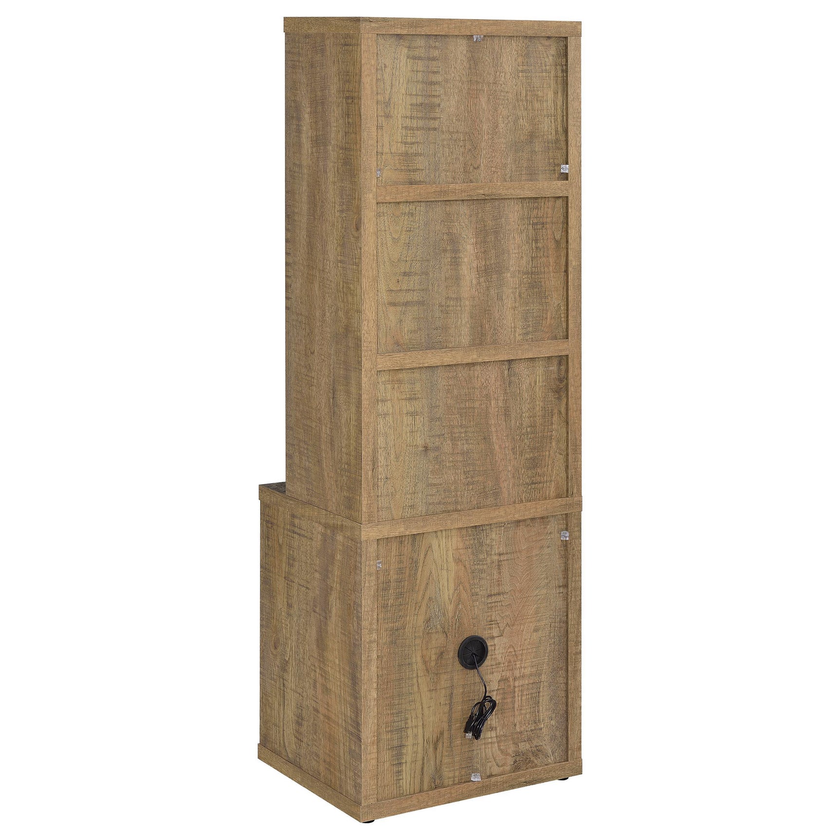 Westpark Mango 3-shelf Bookcase USB and Lockable Drawer - Ornate Home