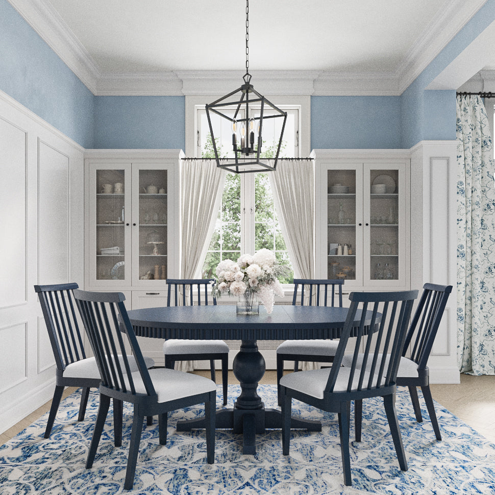 Westport Navy Dowel Back Dining Chair (Set of 2) - Ornate Home