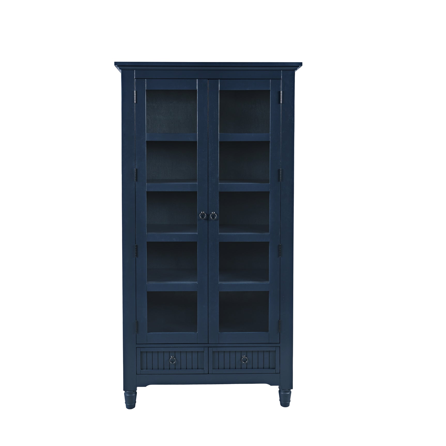 Westport Navy Tall Display Cabinet - Ornate Home