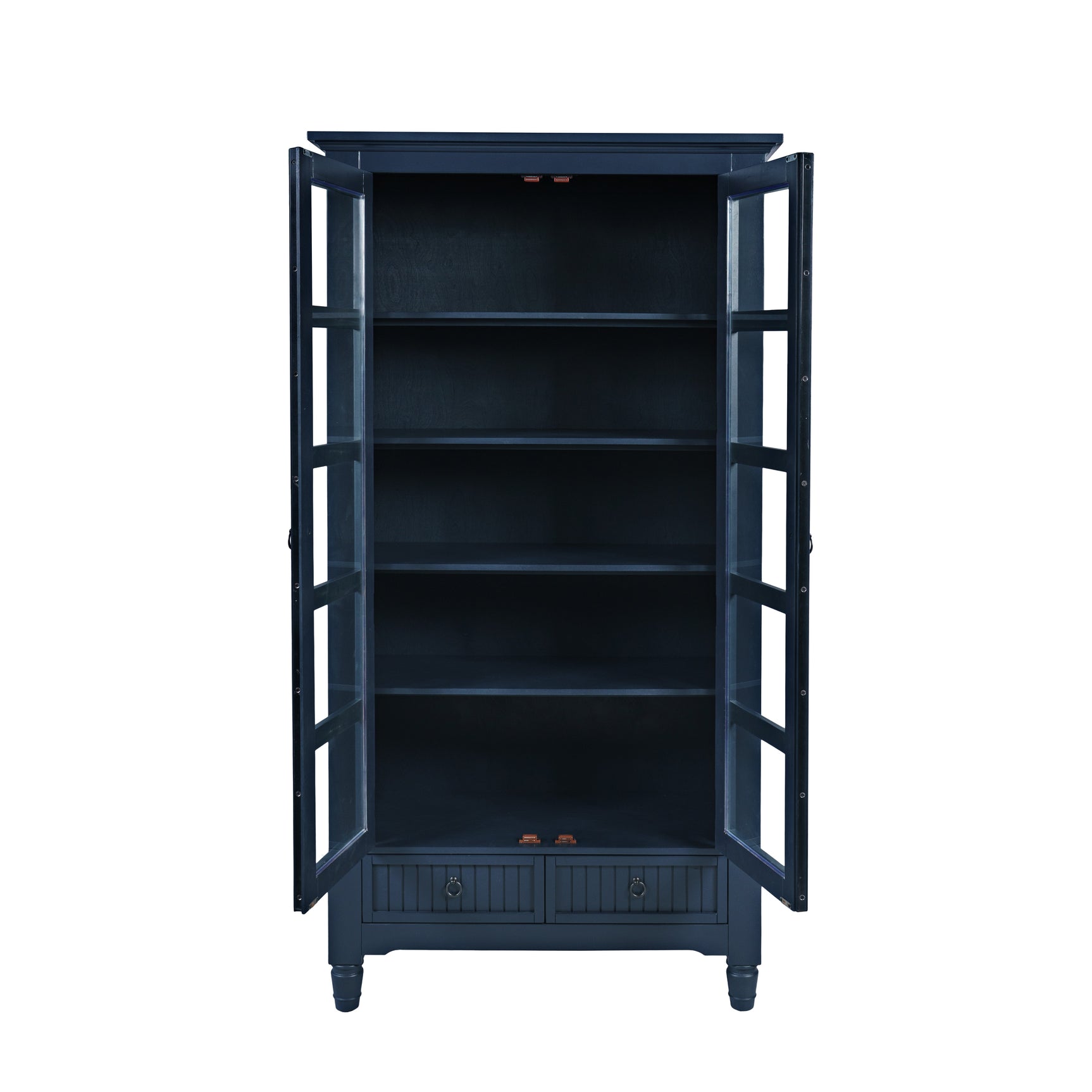 Westport Navy Tall Display Cabinet - Ornate Home