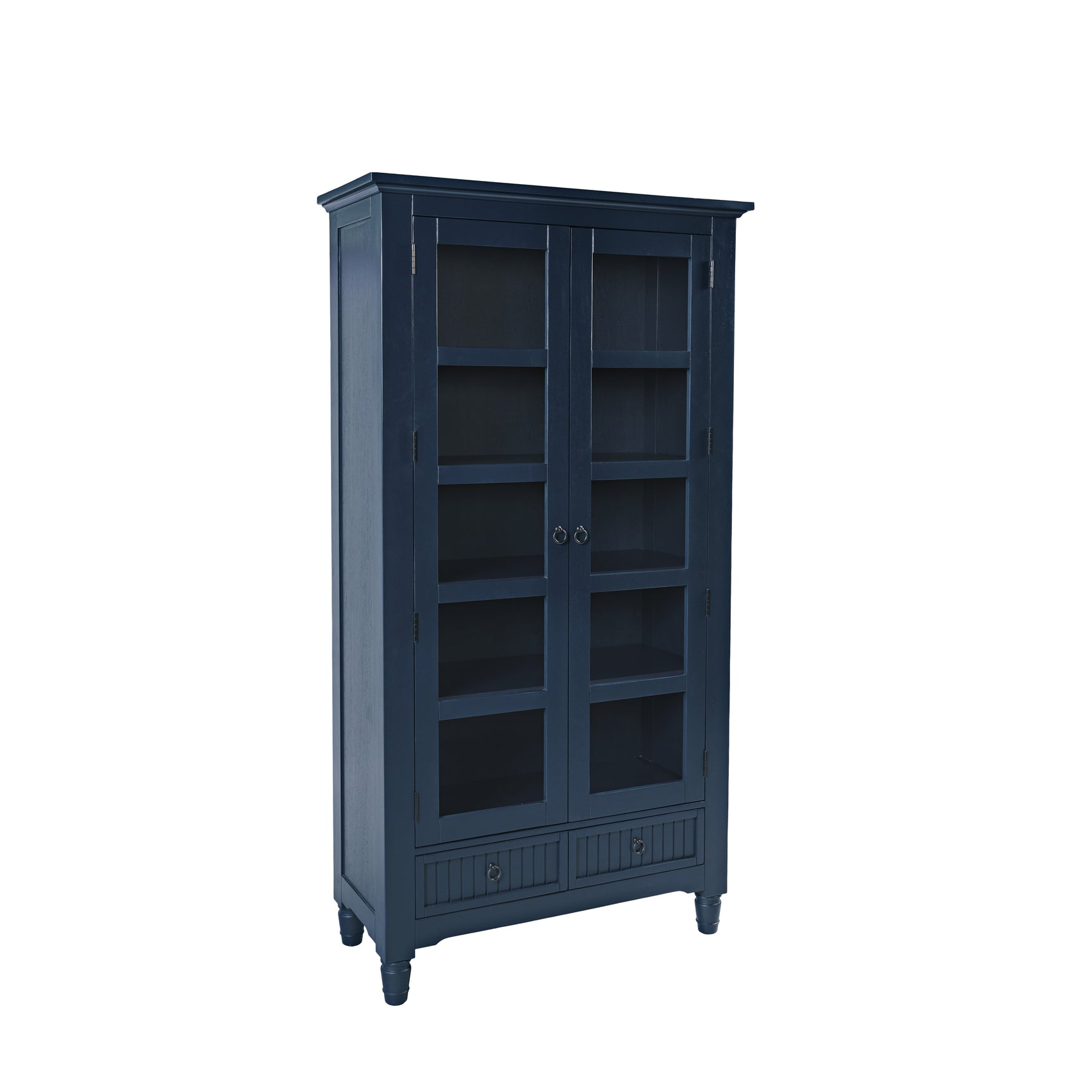 Westport Navy Tall Display Cabinet - Ornate Home
