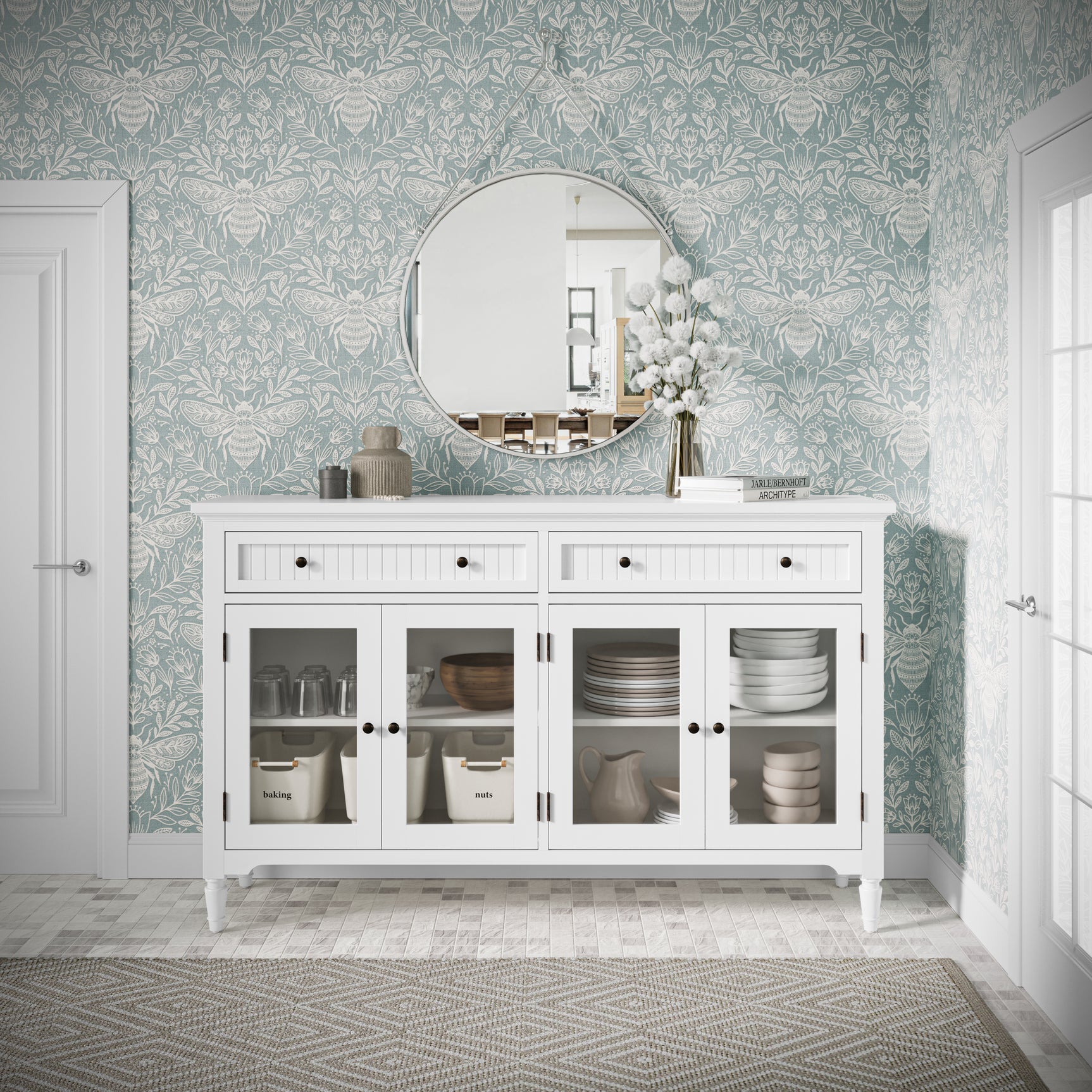 Westport White 58 Accent Cabinet - Ornate Home