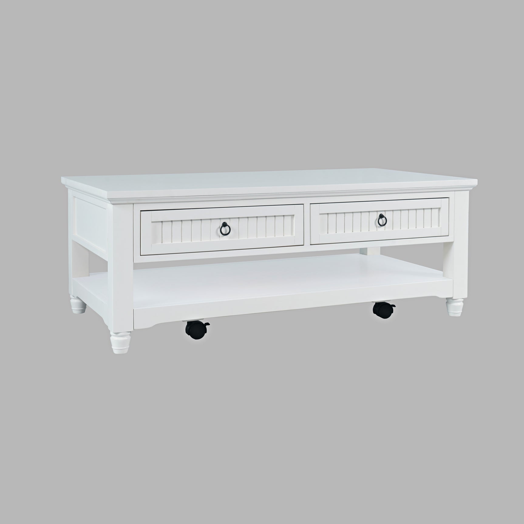 Westport White Castered Cocktail Table - Ornate Home