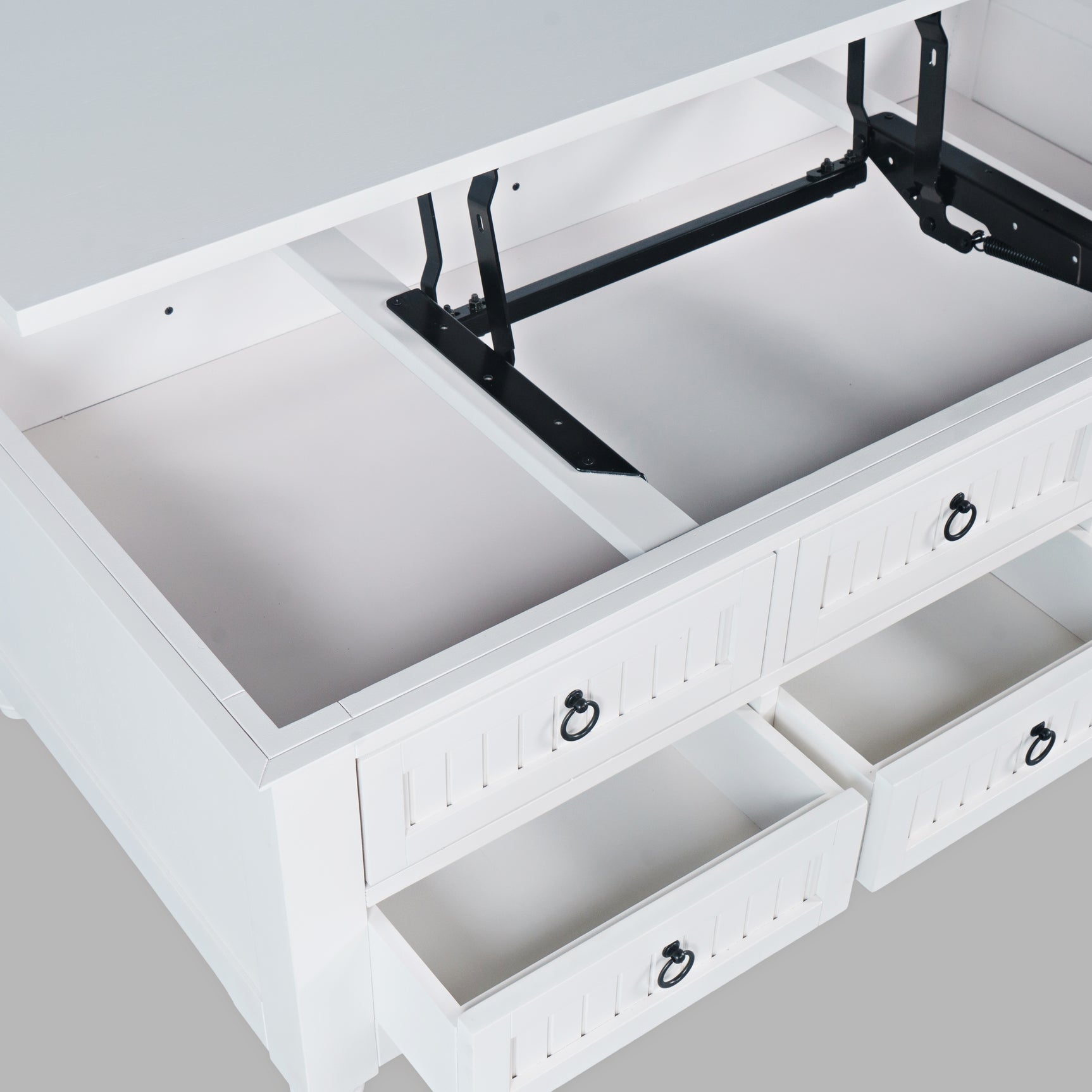 Westport White Castered Lift Top Cocktail Table - Ornate Home
