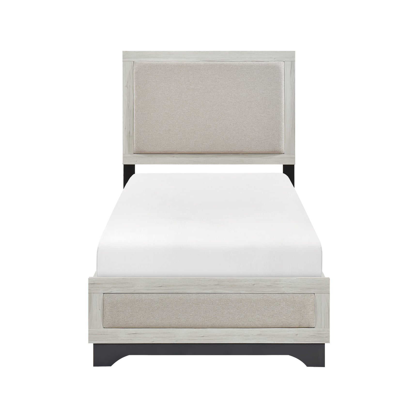 Westport White Oak/Beige 5-Piece Twin Bedroom Set - Ornate Home