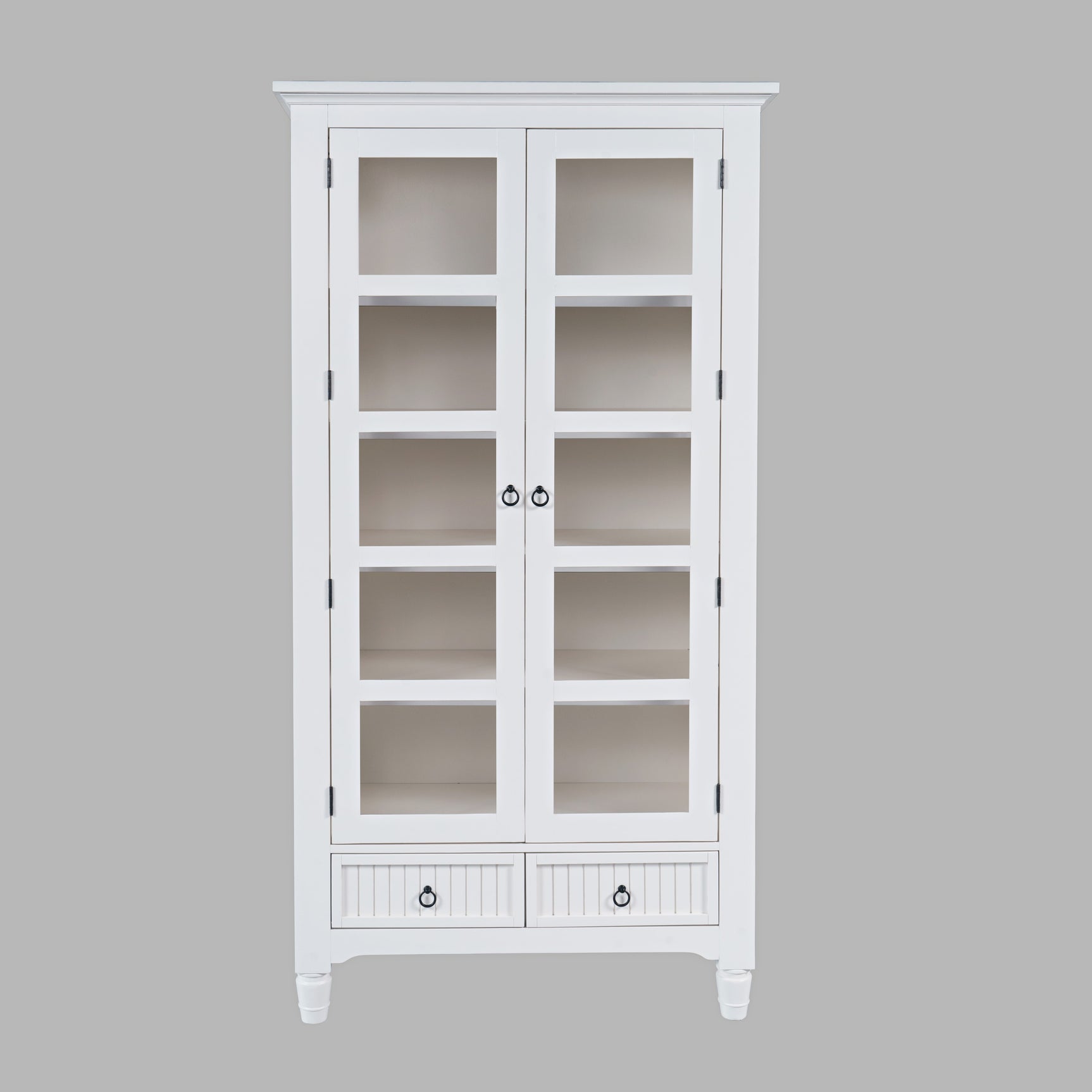 Westport White Tall Display Cabinet - Ornate Home