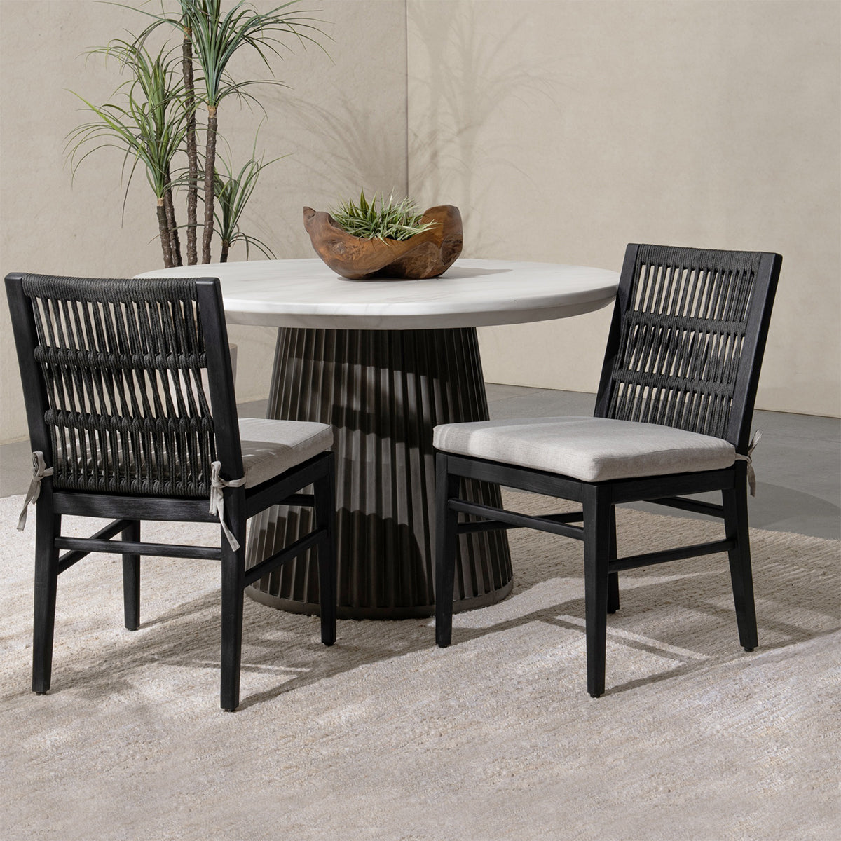 Westville Black Outdoor Dining Chair (Set of 2) - Ornate Home