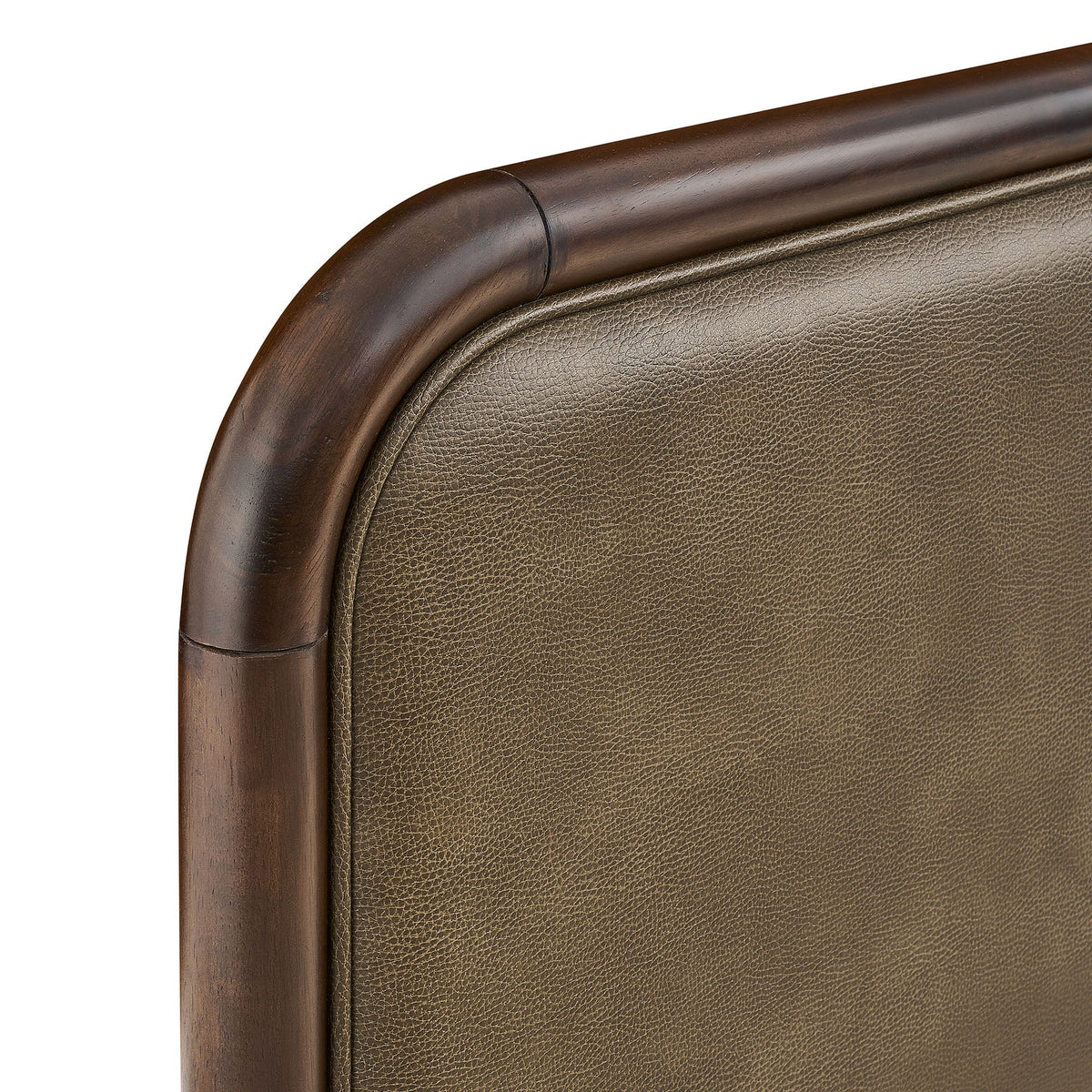 Wexford Wenge Mustard Vegan Leather Platform Bed - Ornate Home