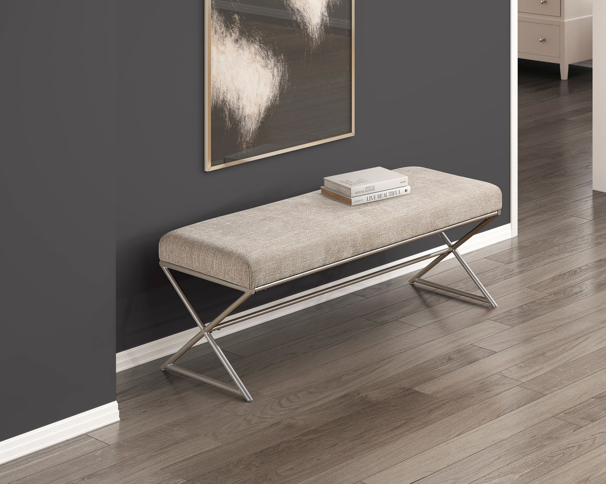 Wexley Beige Bench - Ornate Home