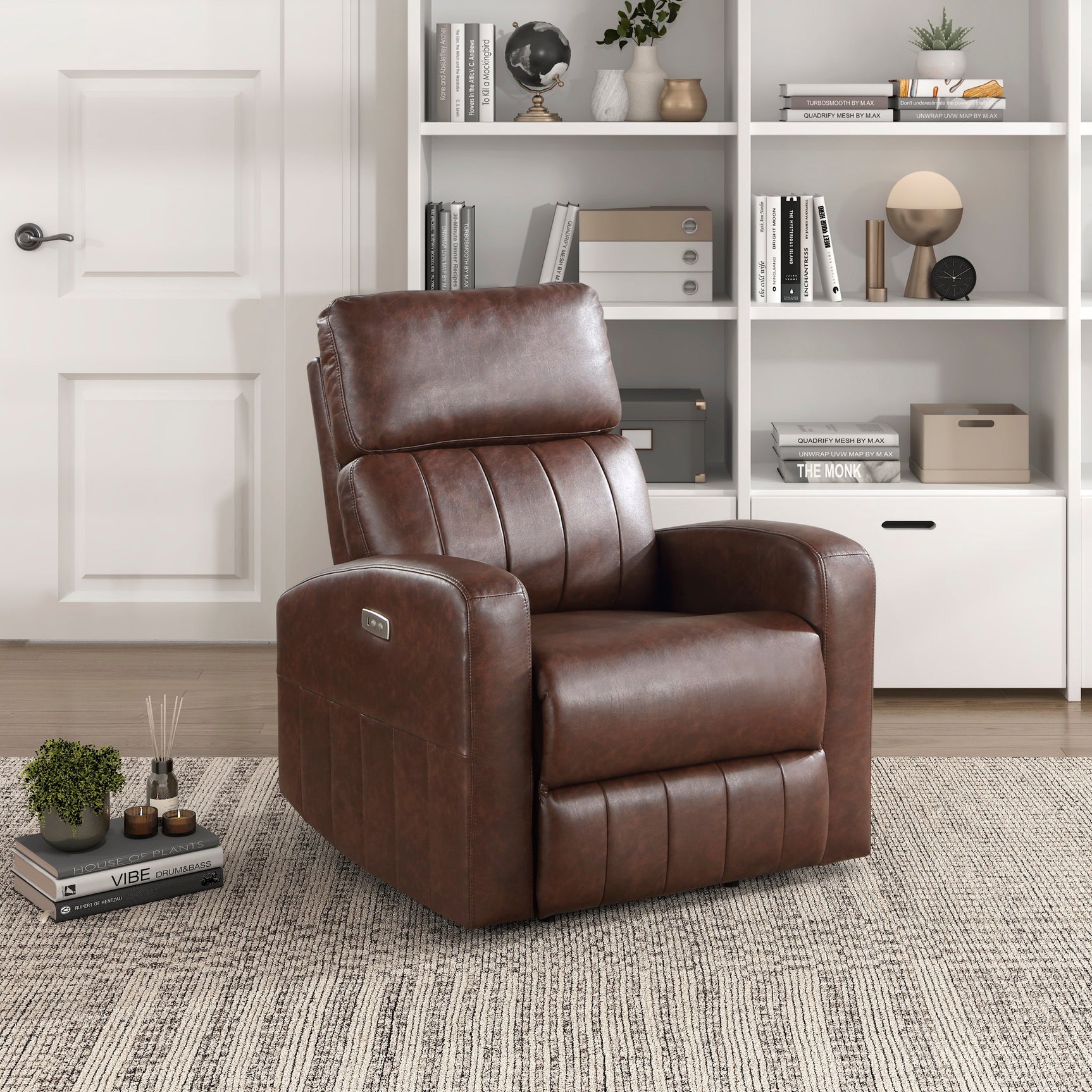 Wheaton Brown Power Lift Chair - Ornate Home