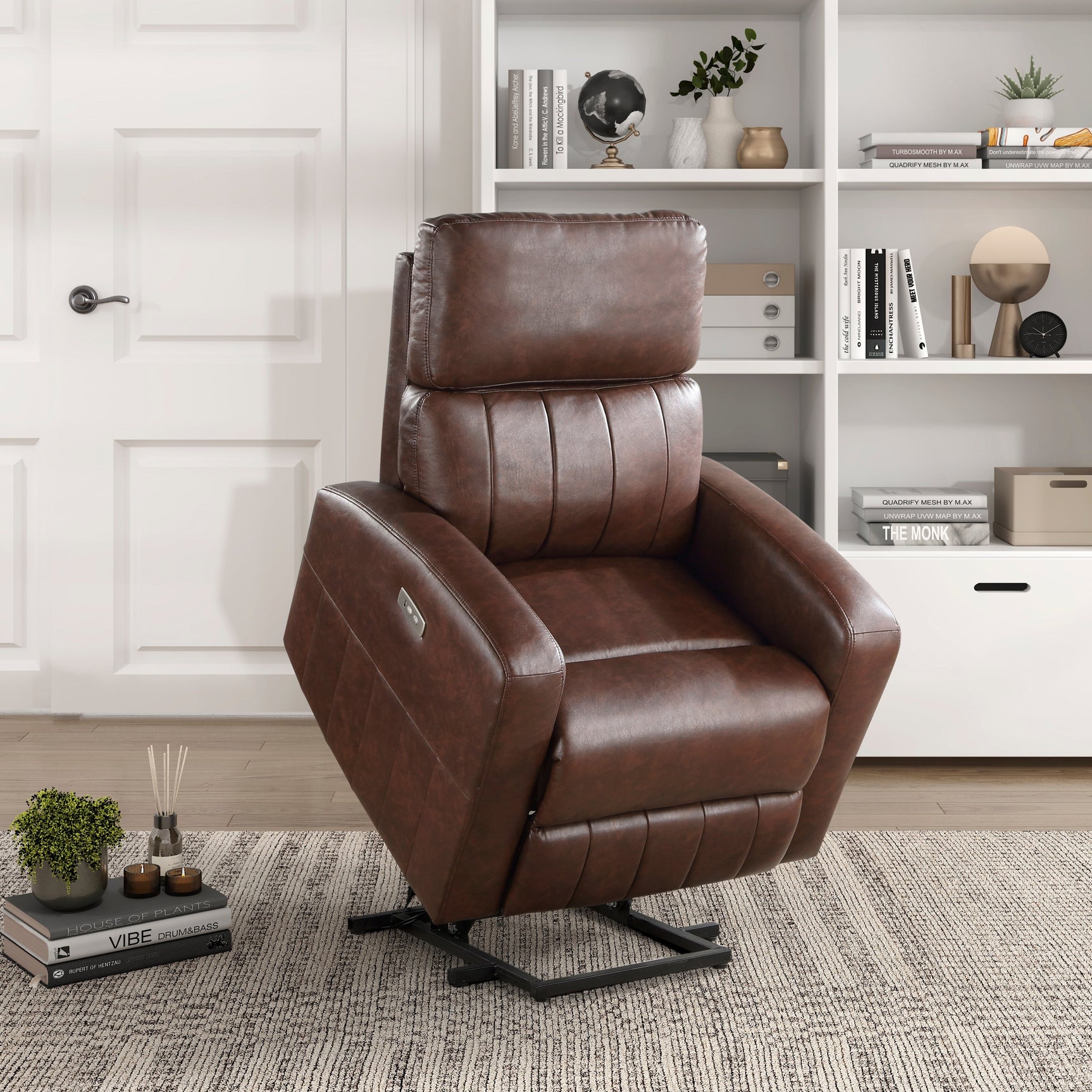 Wheaton Brown Power Lift Chair - Ornate Home