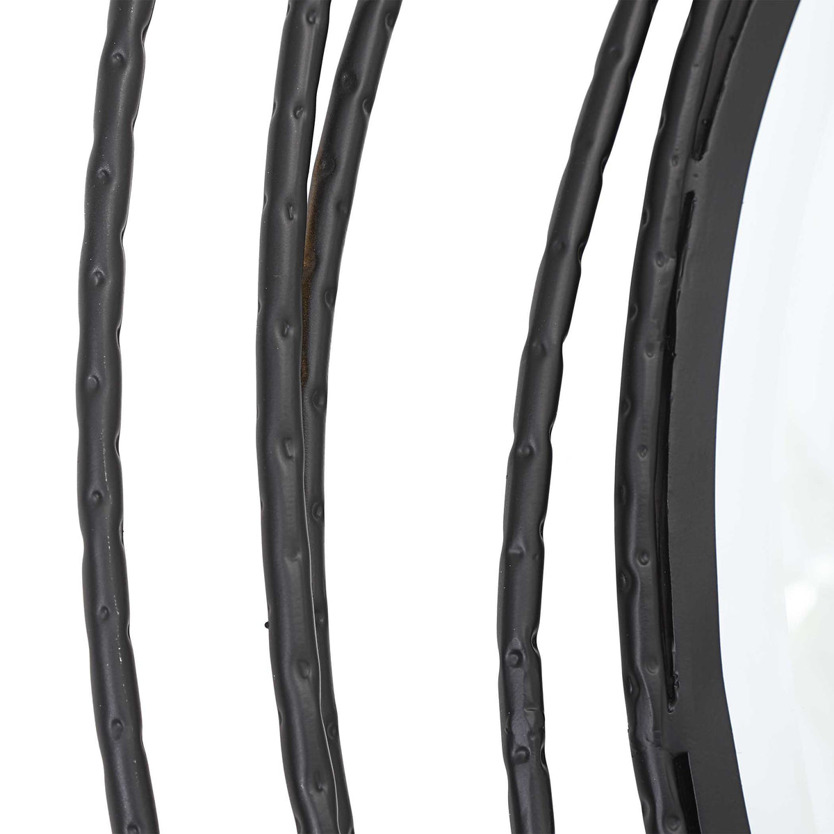 Whirlwind Black Round Mirror - Ornate Home