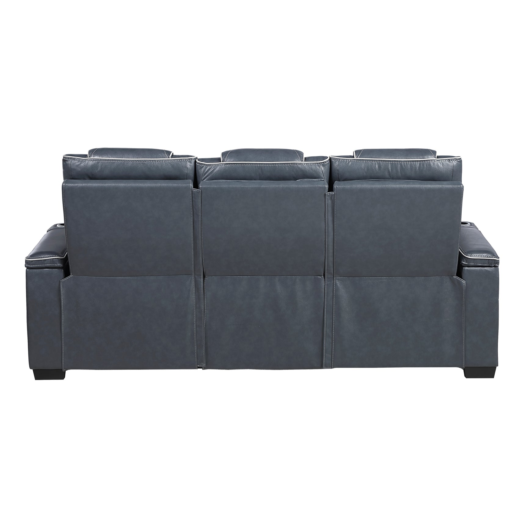Whiselle Blue Power Double Reclining Sofa - Ornate Home