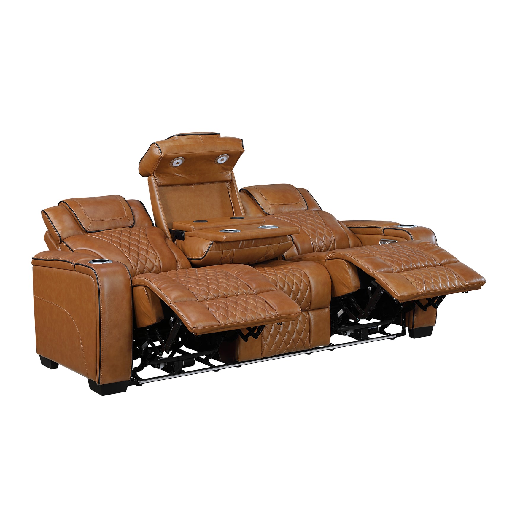 Whiselle Brown Power Double Reclining Sofa - Ornate Home