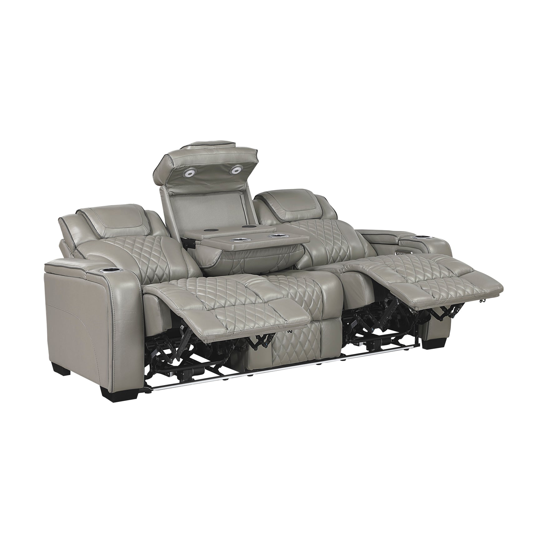 Whiselle Gray Power Double Reclining Sofa - Ornate Home