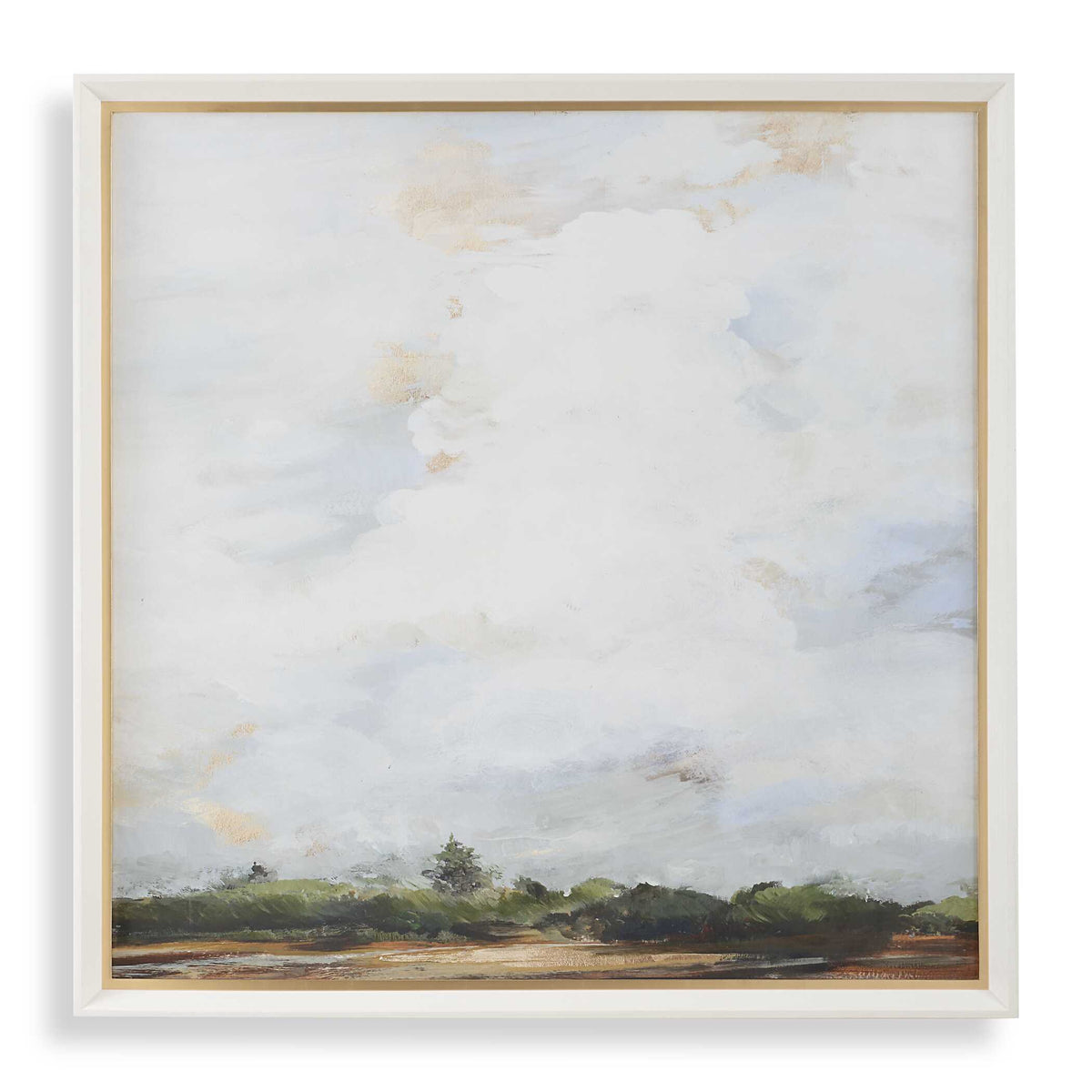 Whispering Cloudscapes Multicolor Landscape Print - Ornate Home
