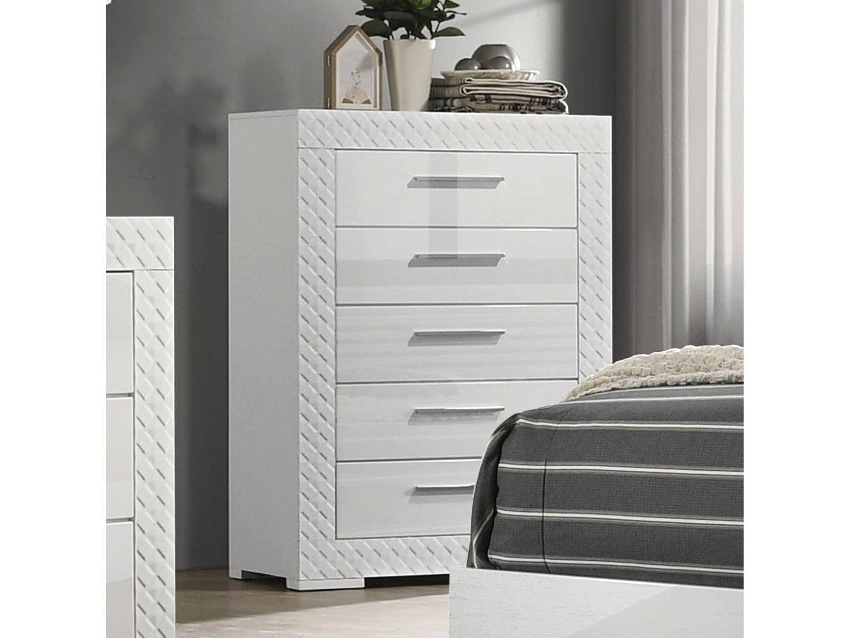 Whitby White Chest - Ornate Home