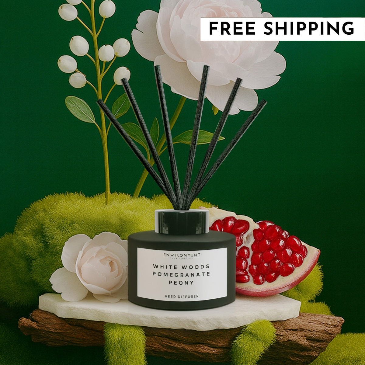 White Woods | Pomegranate | Peony Diffuser (Inspired by The Aria Hotel®) - Ornate Home