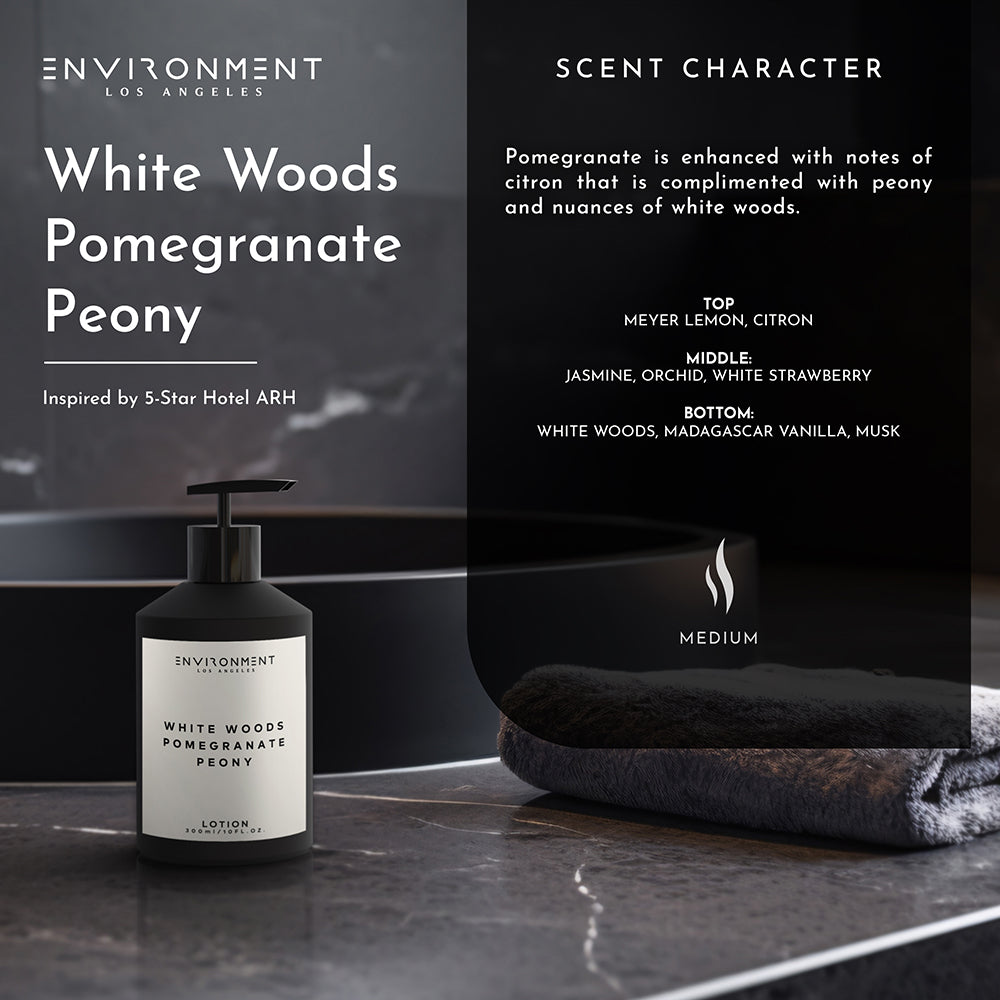 White Woods | Pomegranate | Peony Lotion (Inspired by The Aria Hotel®) - Ornate Home