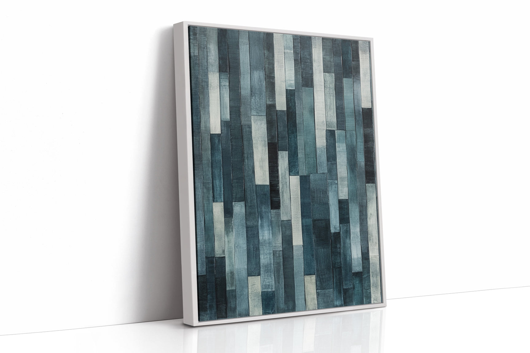Midnight Panels – Abstract Vertical Woodgrain Art Print