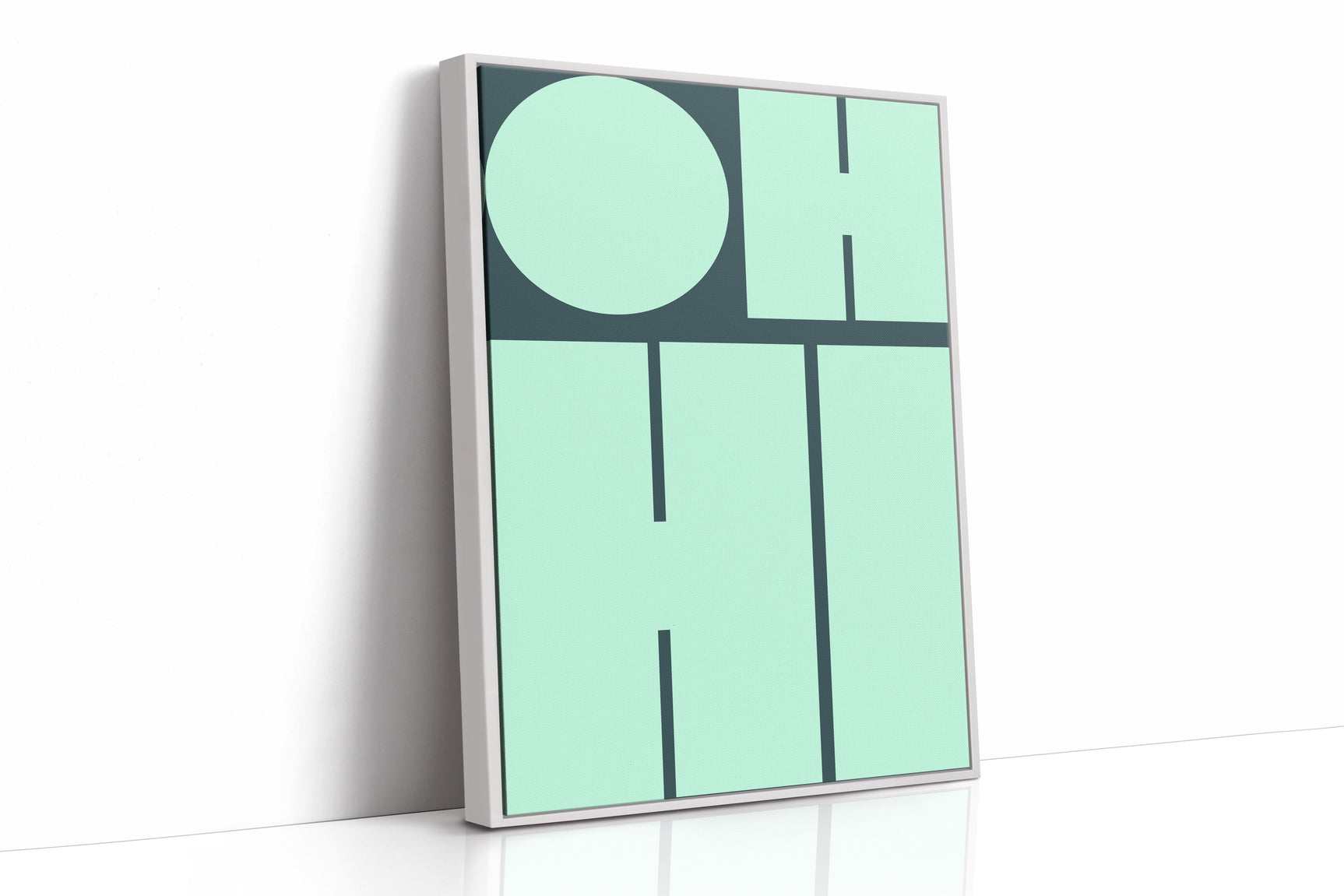 Mint Harmony - Modern Geometric Wall Art