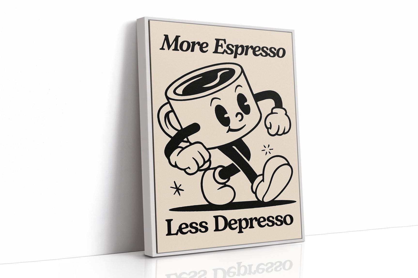 Caffeinated Cheer - Retro Coffee Art Print