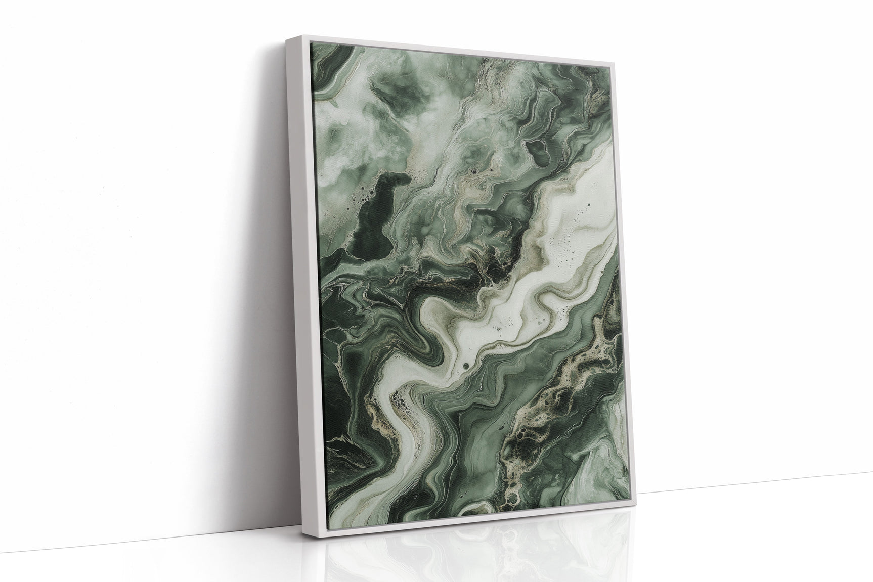 "Emerald Dreams" - Abstract Green Marble Art Print